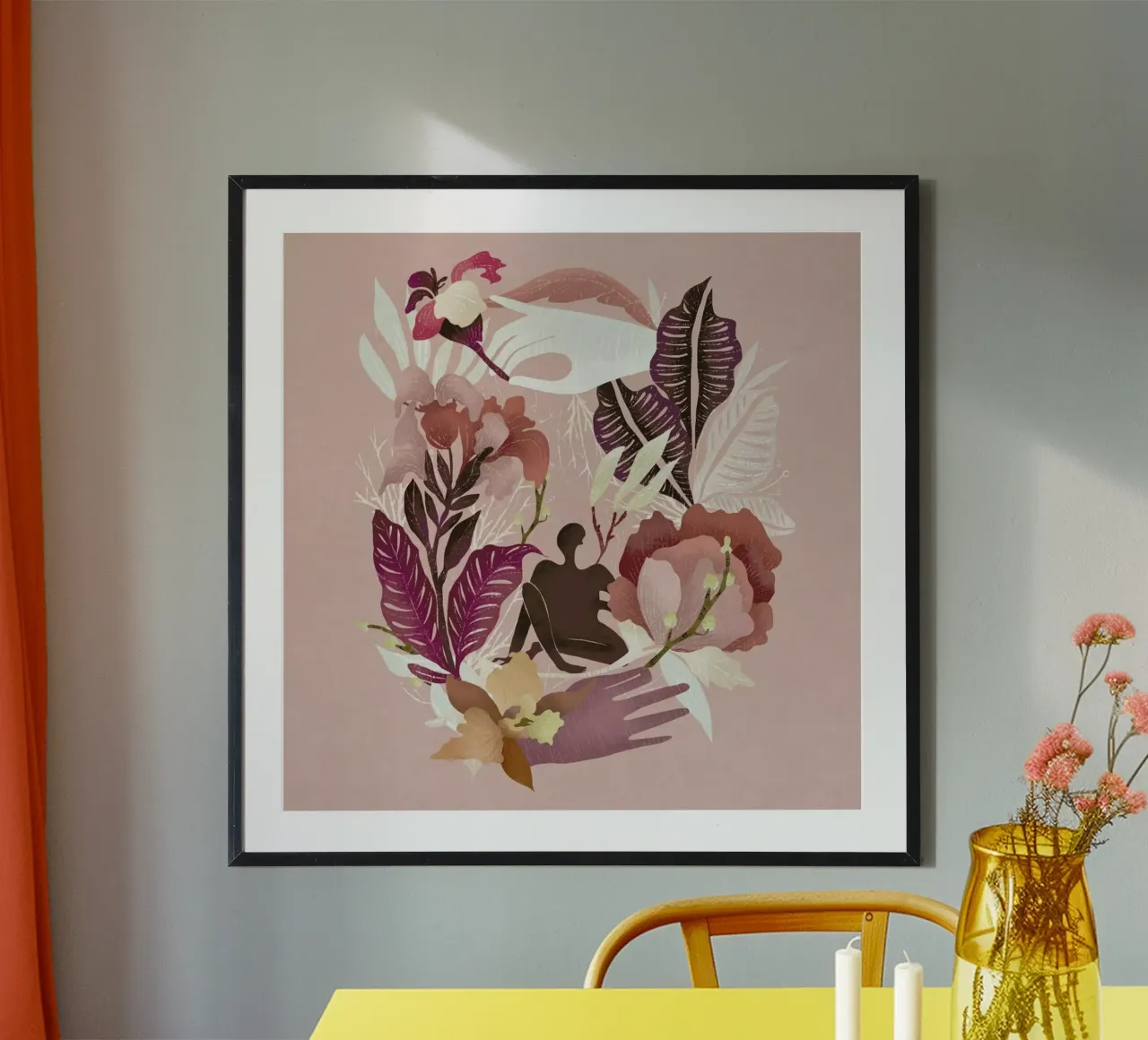Spring poster con telaio in legno da Amalia Restrepo