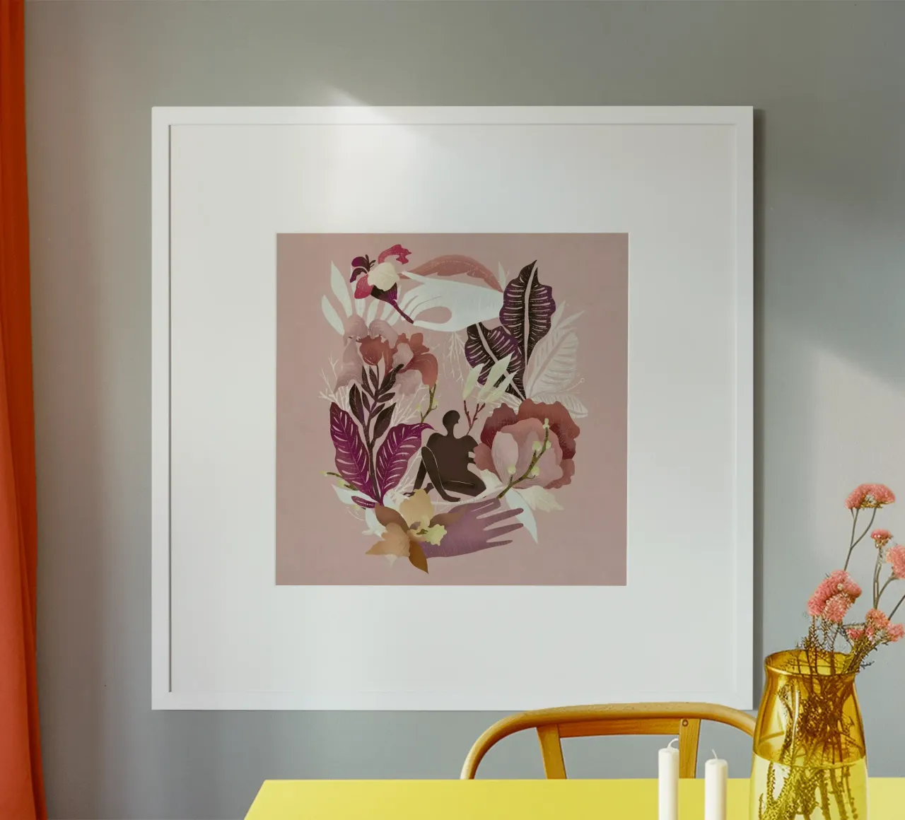 Spring poster con telaio in legno da Amalia Restrepo