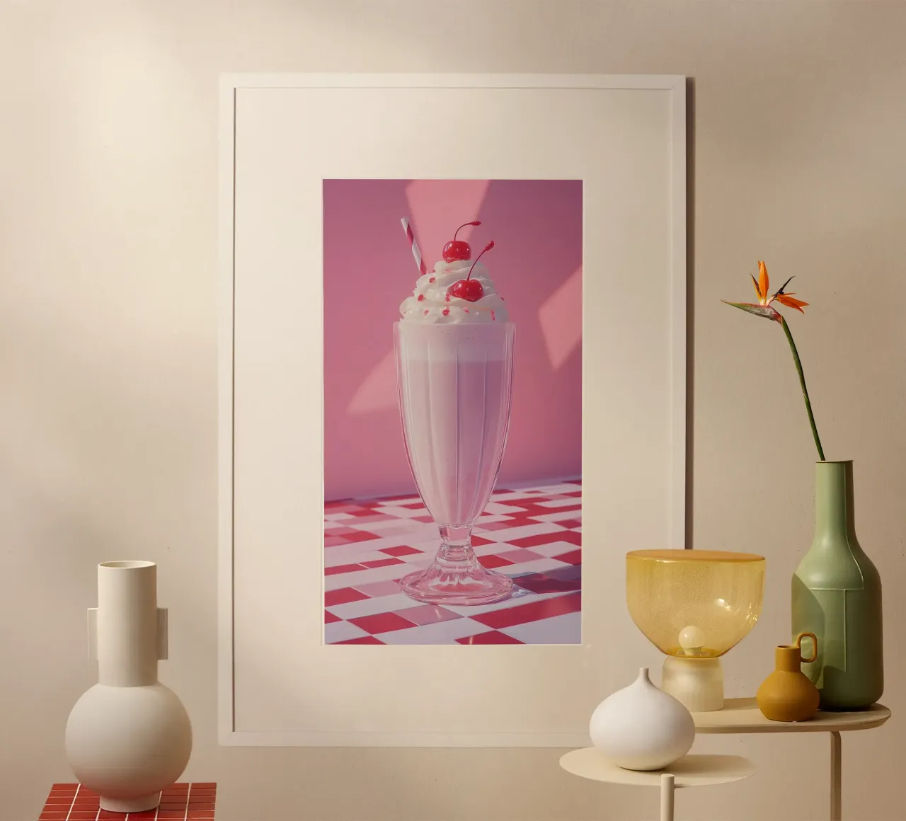 Doppio sogno di ciliegia poster con telaio in alluminio da Visiophia