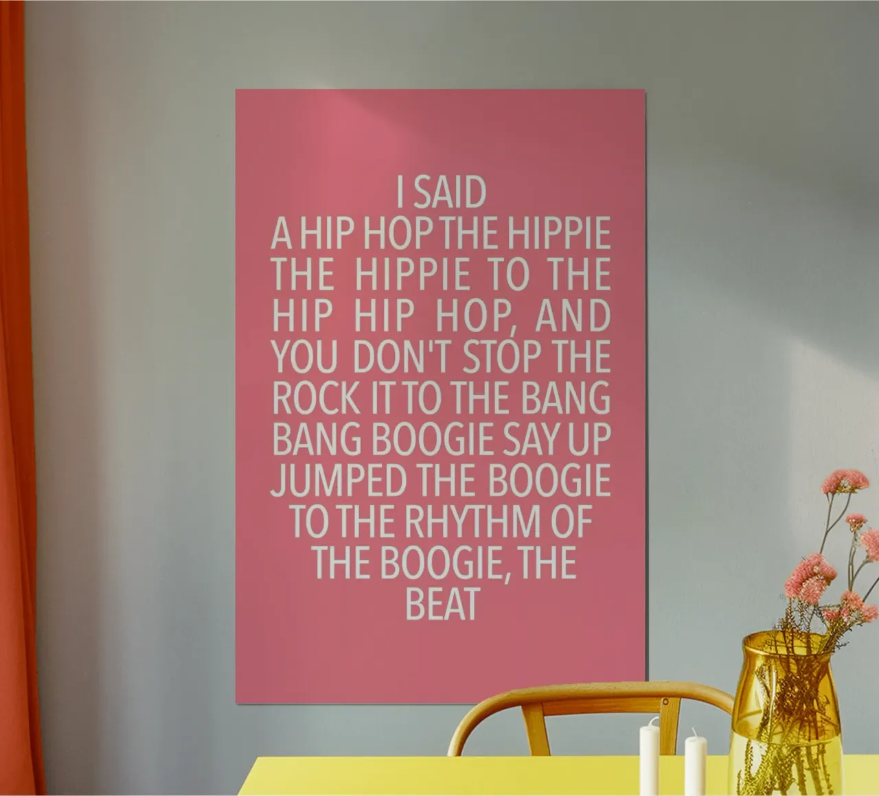 Delight - Pink poster con telaio in legno da Studio One