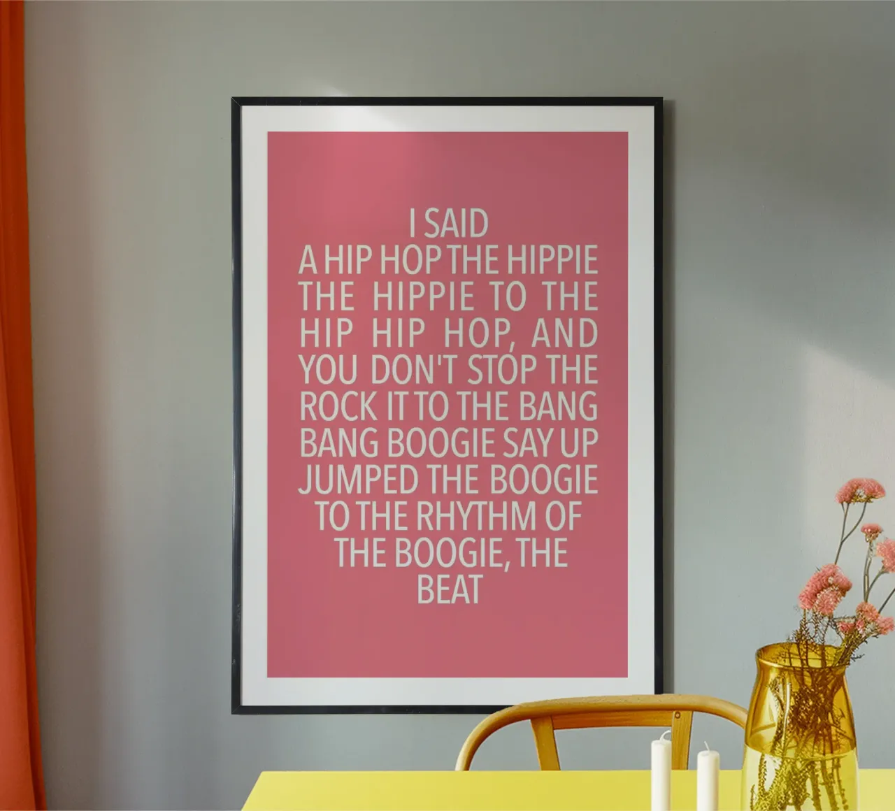 Delight - Pink poster con telaio in legno da Studio One