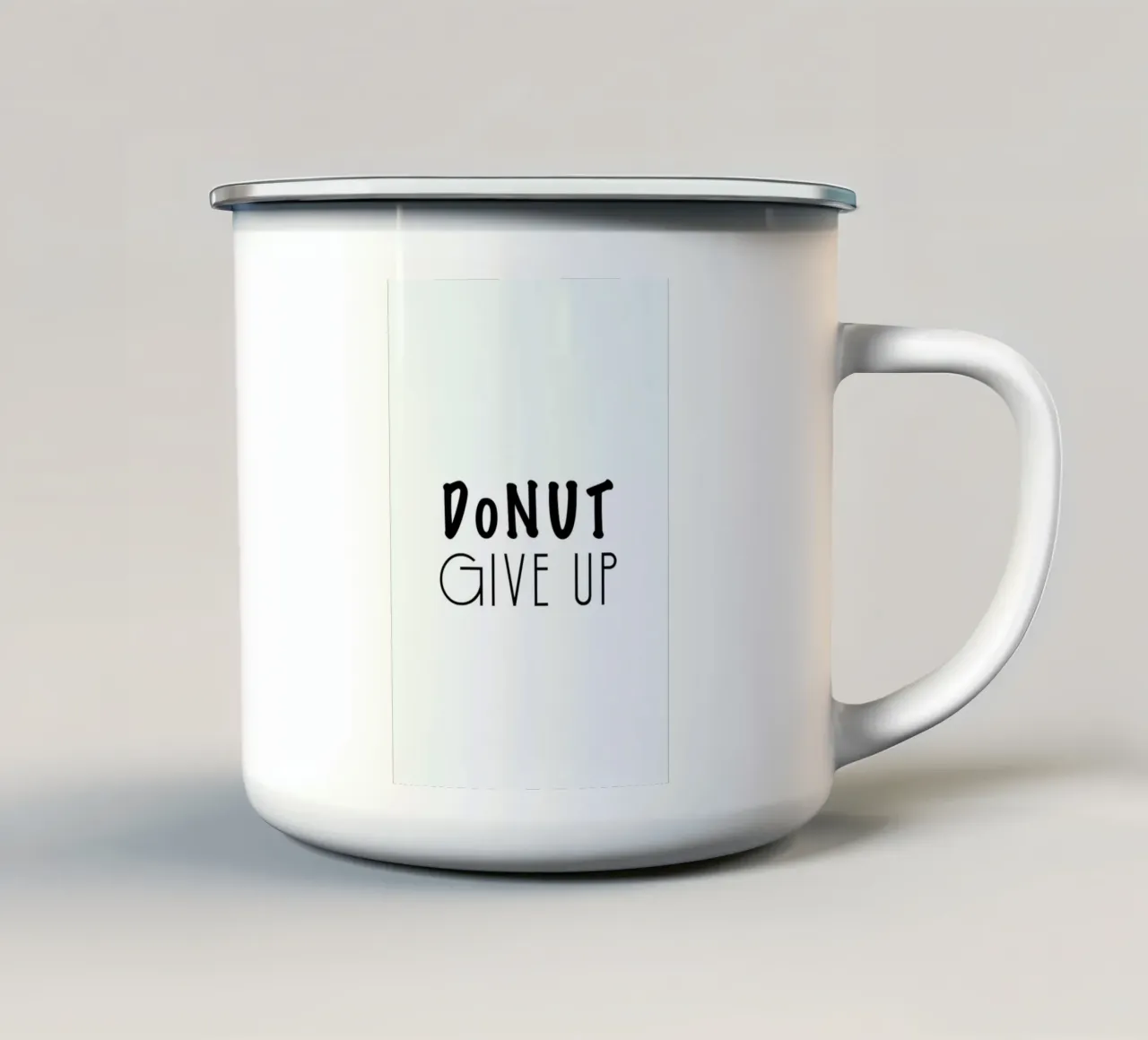 DONUT GIVE UP tazza in smalto da Ayleen