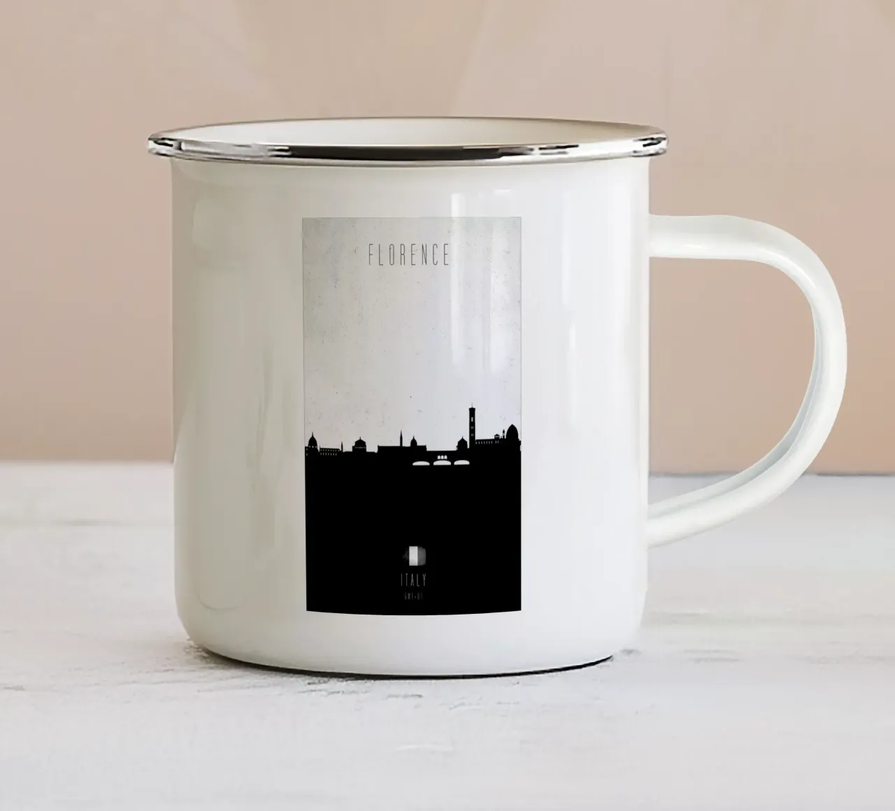 Florence Contemporary Cityscape tazza in smalto da Calm The Ham