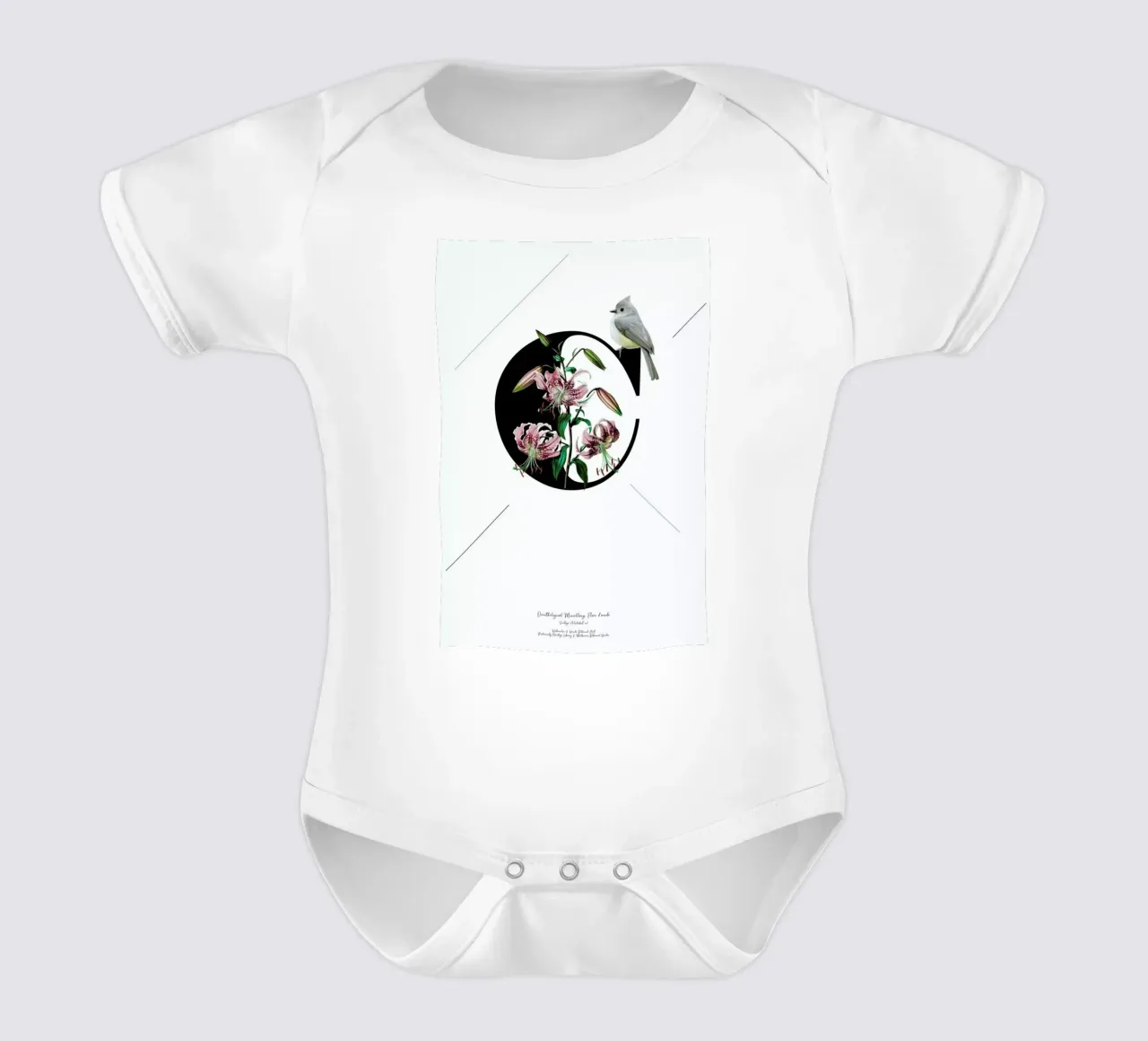 Botanical Alphabet - C body neonato maniche corte da Froilein Juno