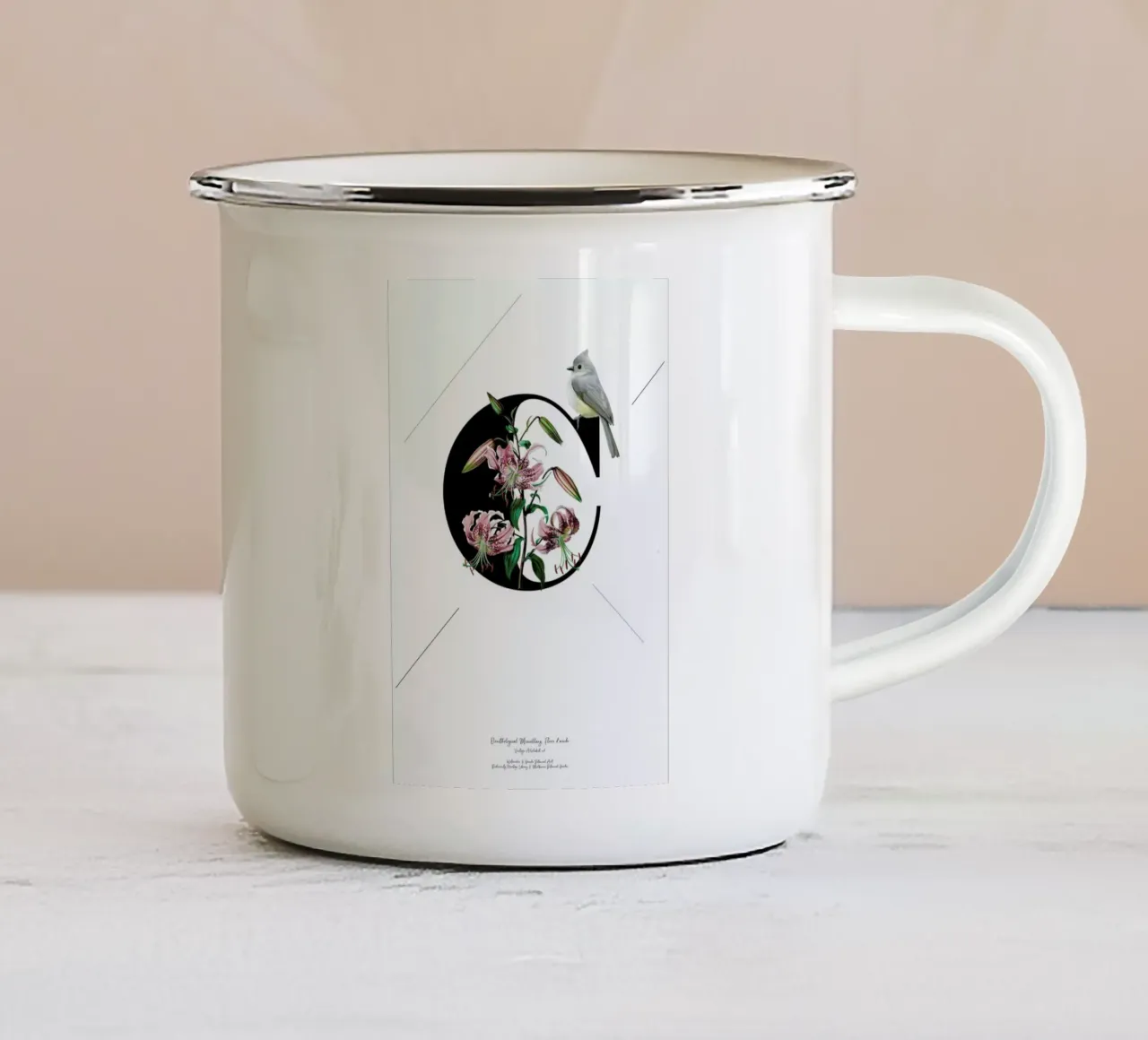 Botanical Alphabet - C taza de esmalte de Froilein Juno