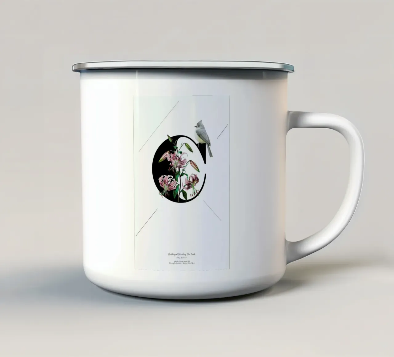 Botanical Alphabet - C tazza in smalto da Froilein Juno