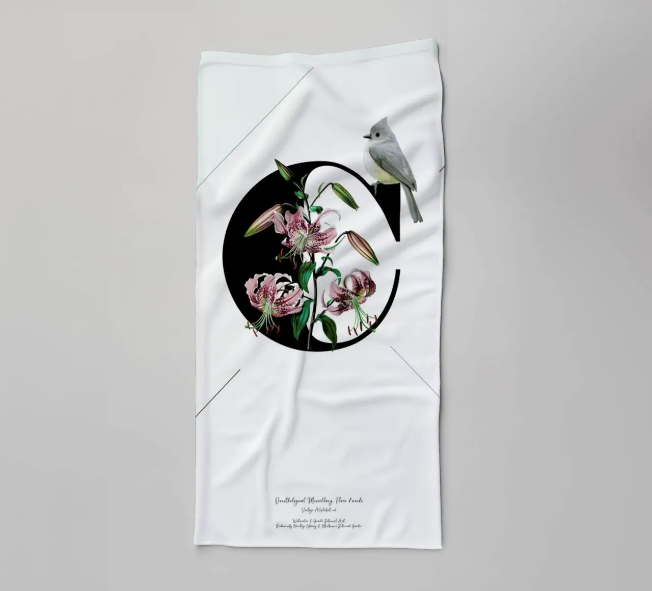 Botanical Alphabet - C asciugamano da bagno da Froilein Juno