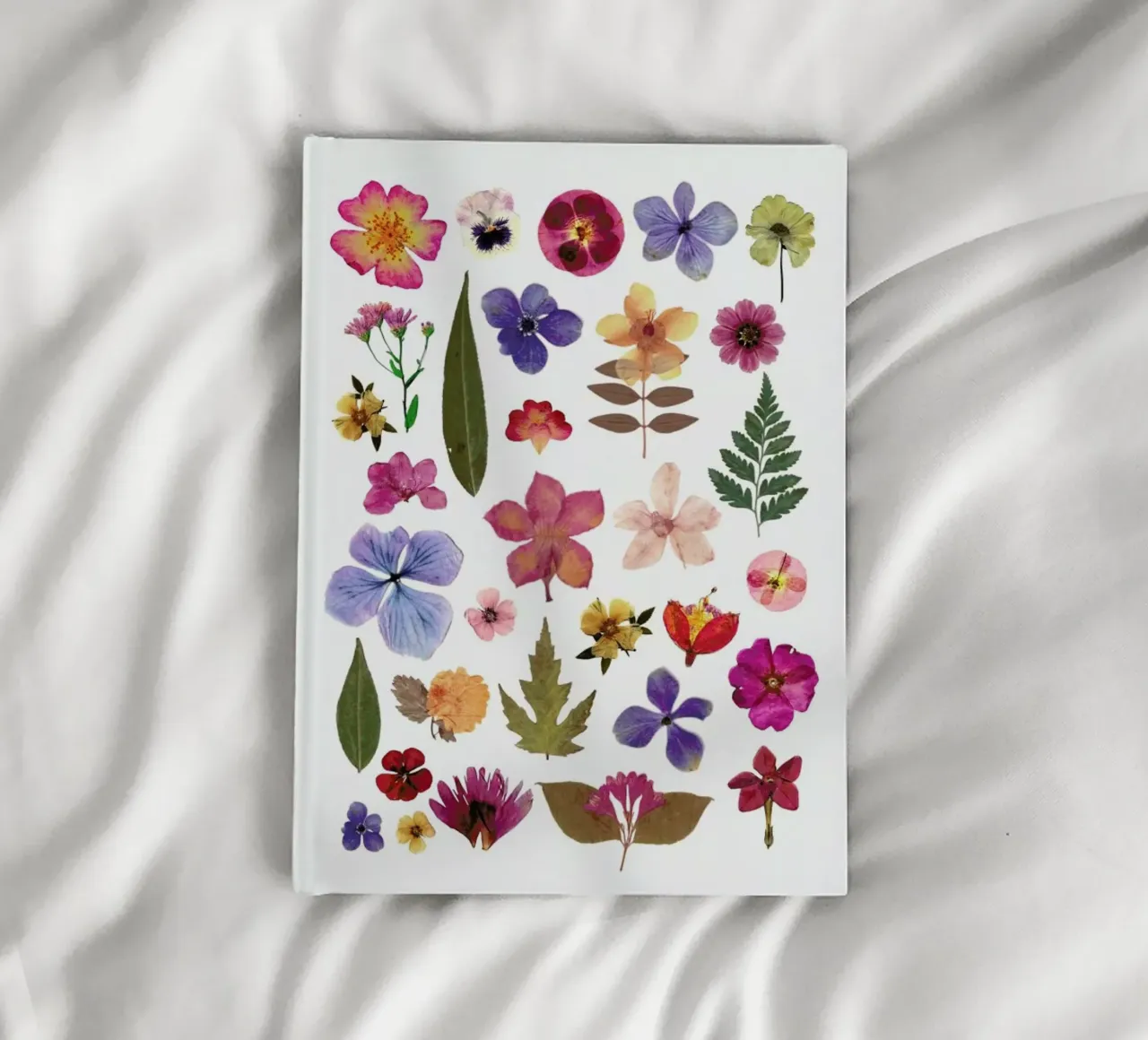 Pressed Flowers 01 notebook by Miles of Light