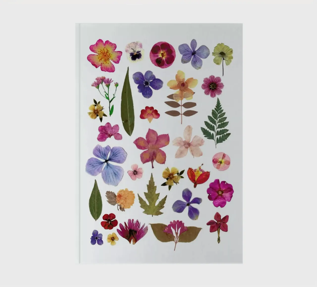 Pressed Flowers 01 notebook by Miles of Light