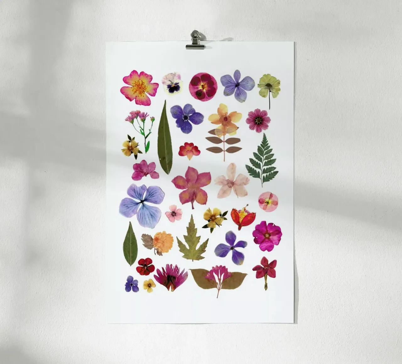 Pressed Flowers 01 poster con telaio in alluminio da Miles of Light