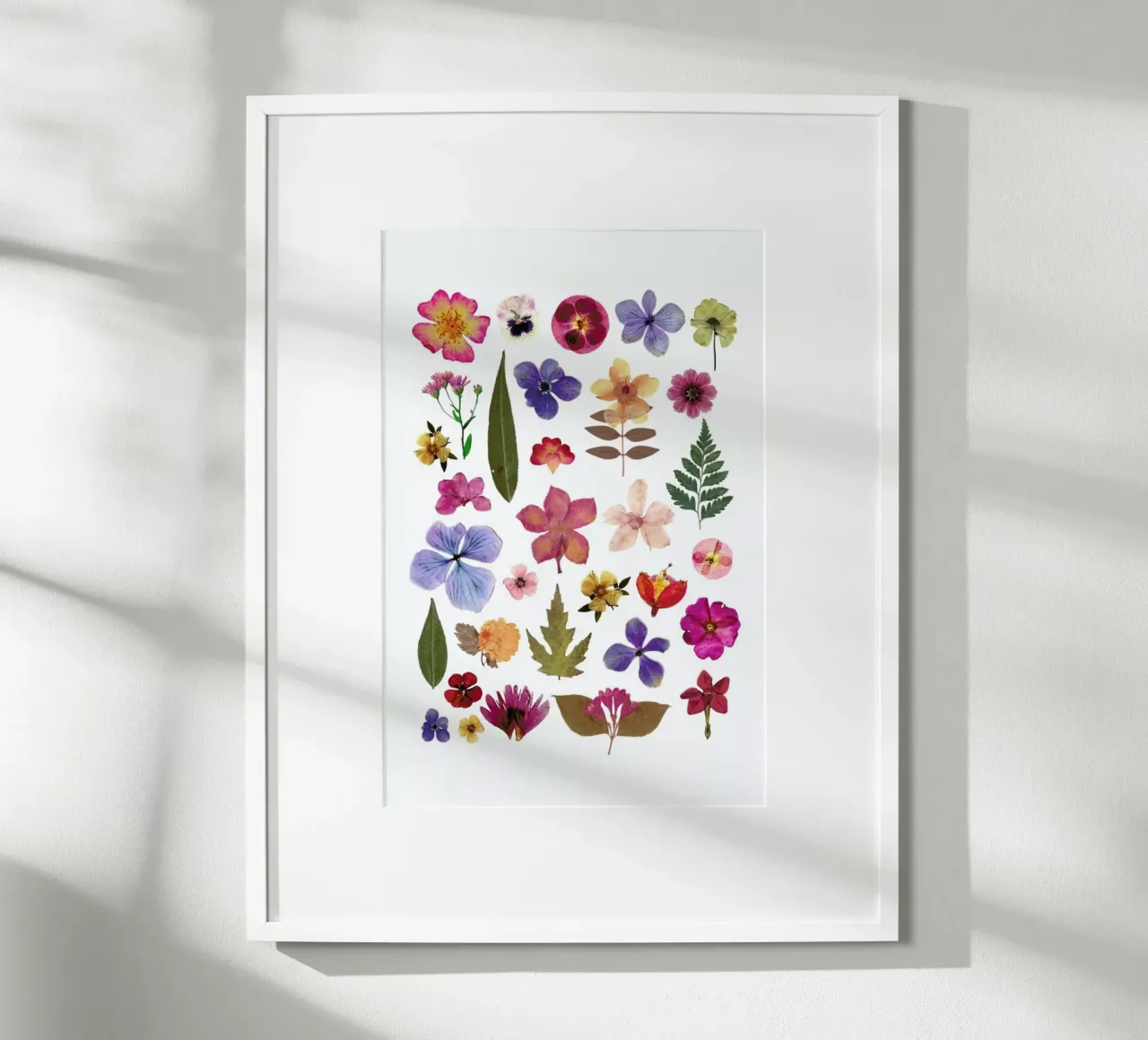 Pressed Flowers 01 poster con telaio in alluminio da Miles of Light