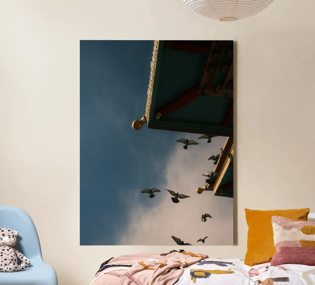 Annapurna Temple Sky canvas met Baklijst van FujiPrints