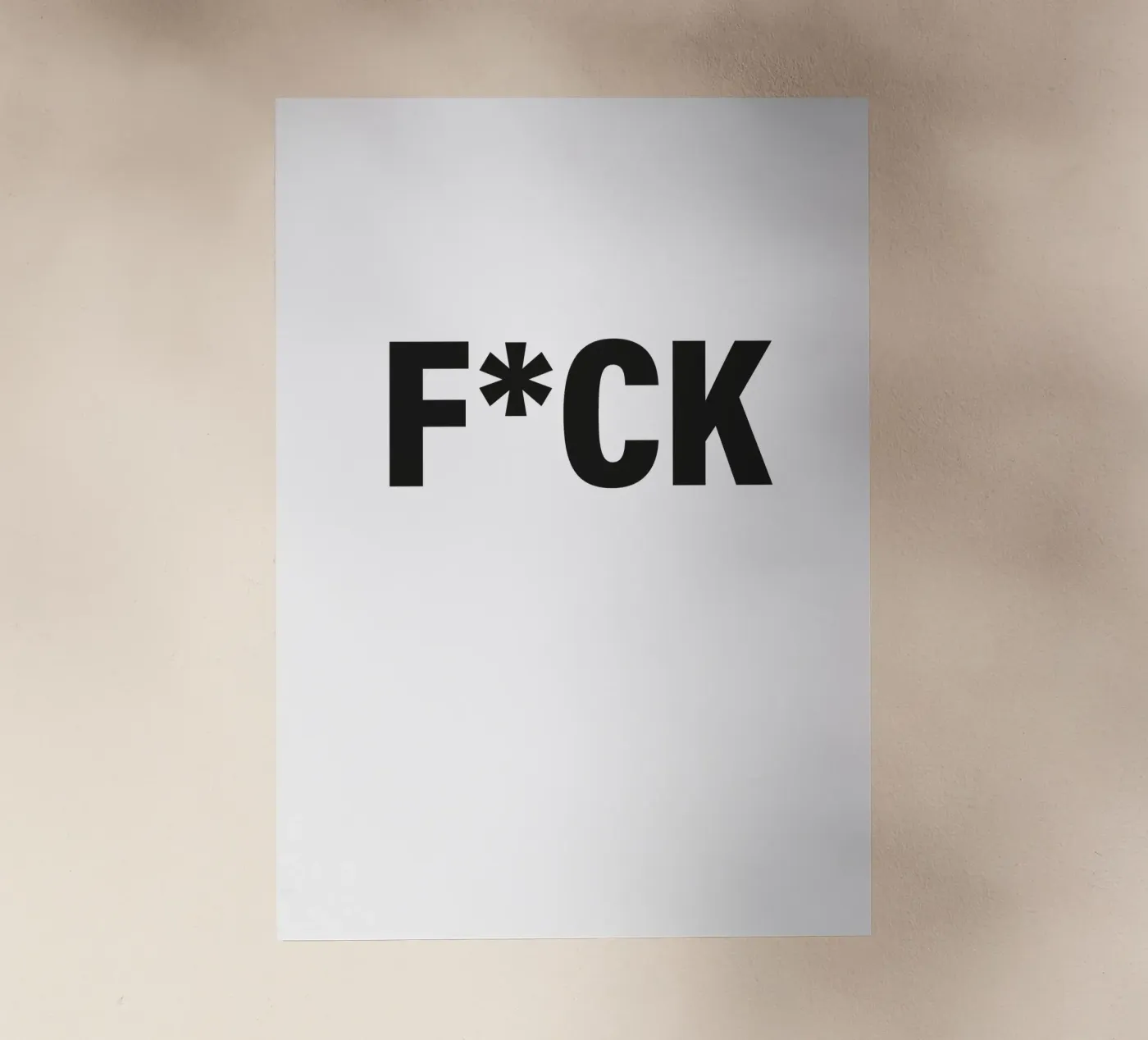 F*CK pellicola backlit da Typografik