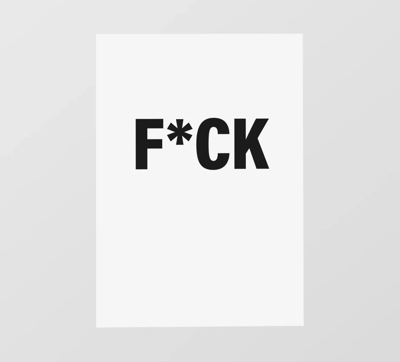 F*CK pellicola backlit da Typografik