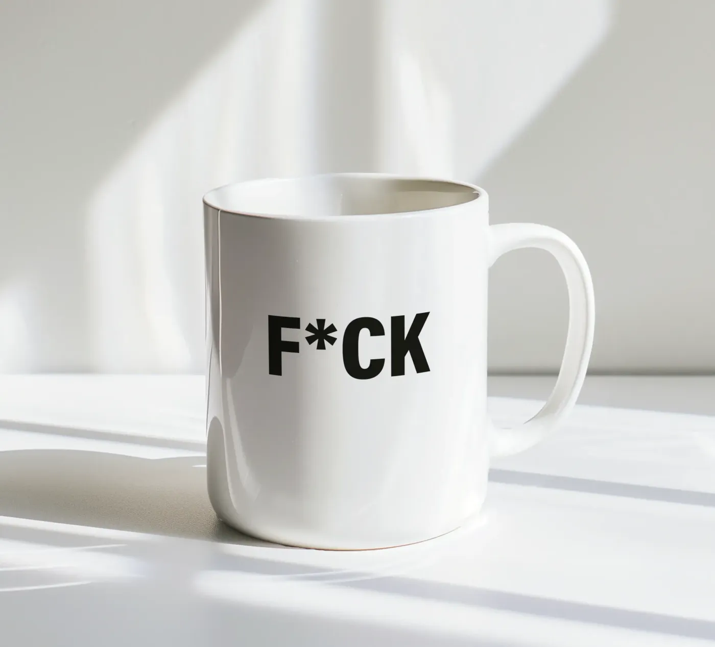 F*CK ceramic mug by Typografik