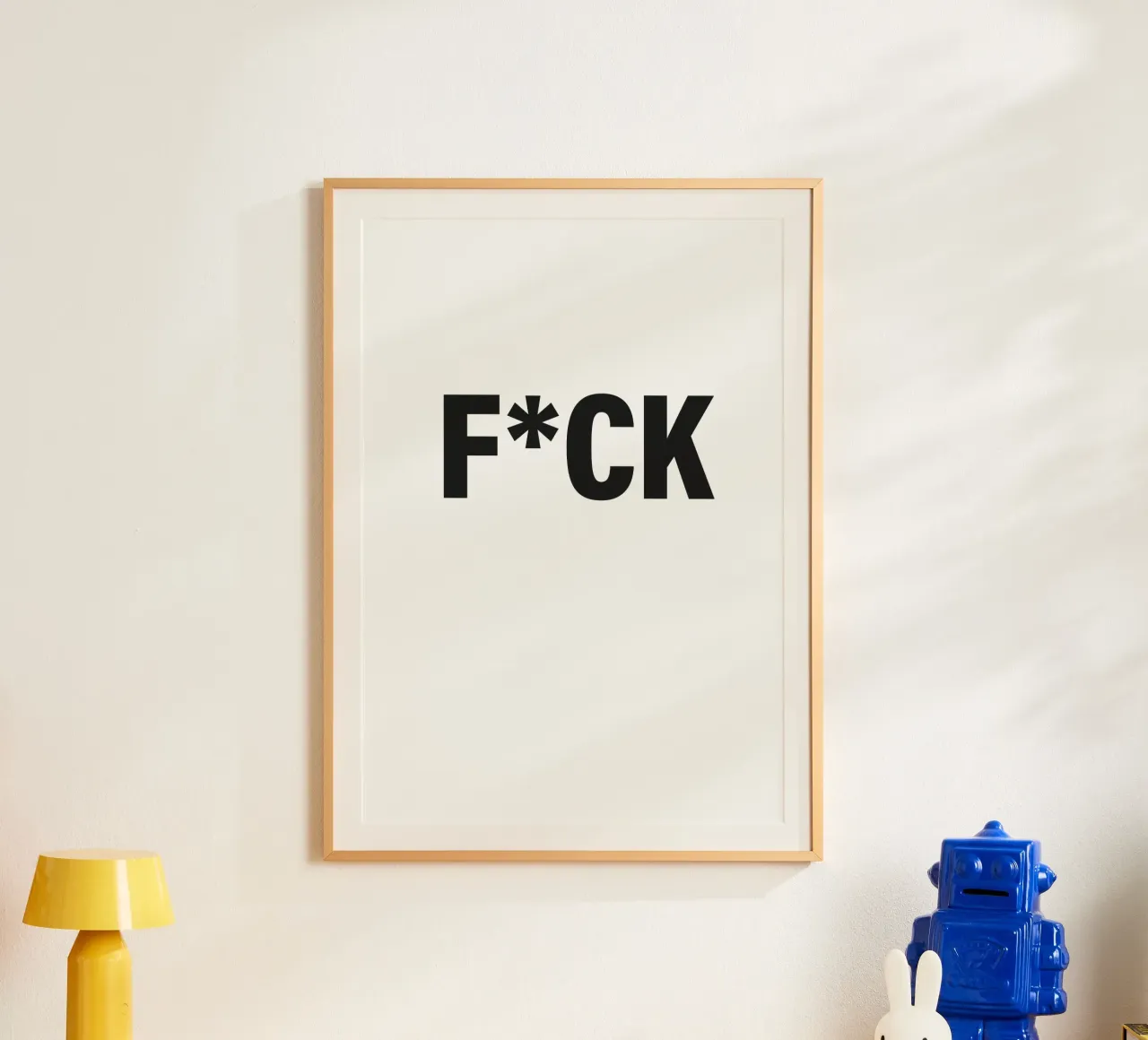 F*CK poster con telaio in plastica da Flo Klein