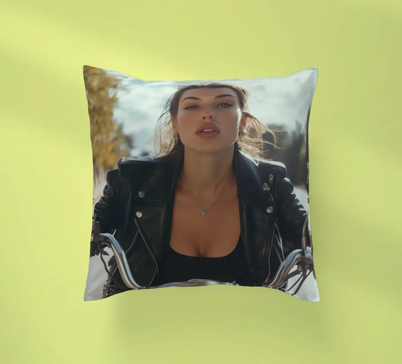Ride Like Fire decorative cushion by Visiophia