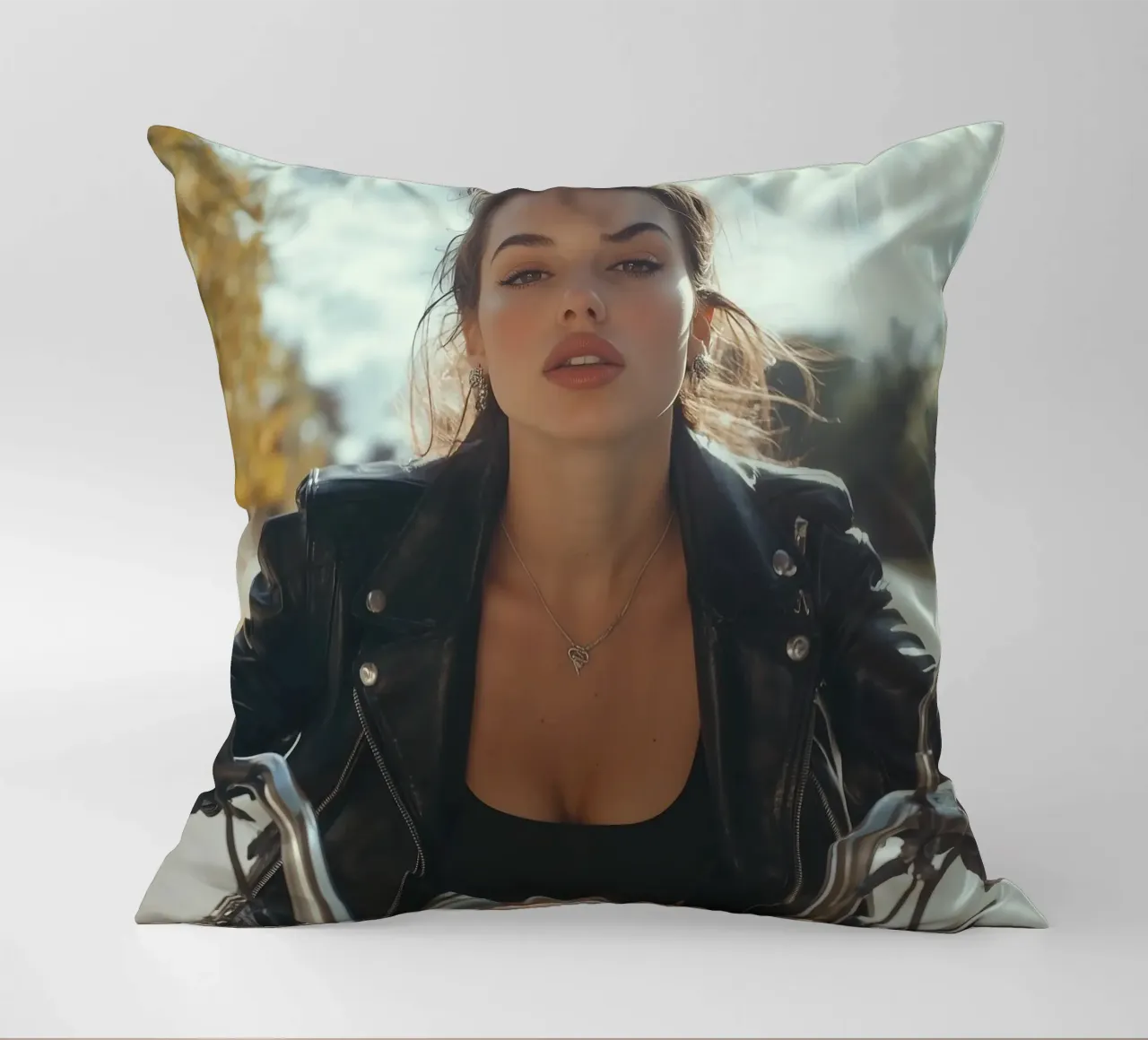 Ride Like Fire decorative cushion by Visiophia