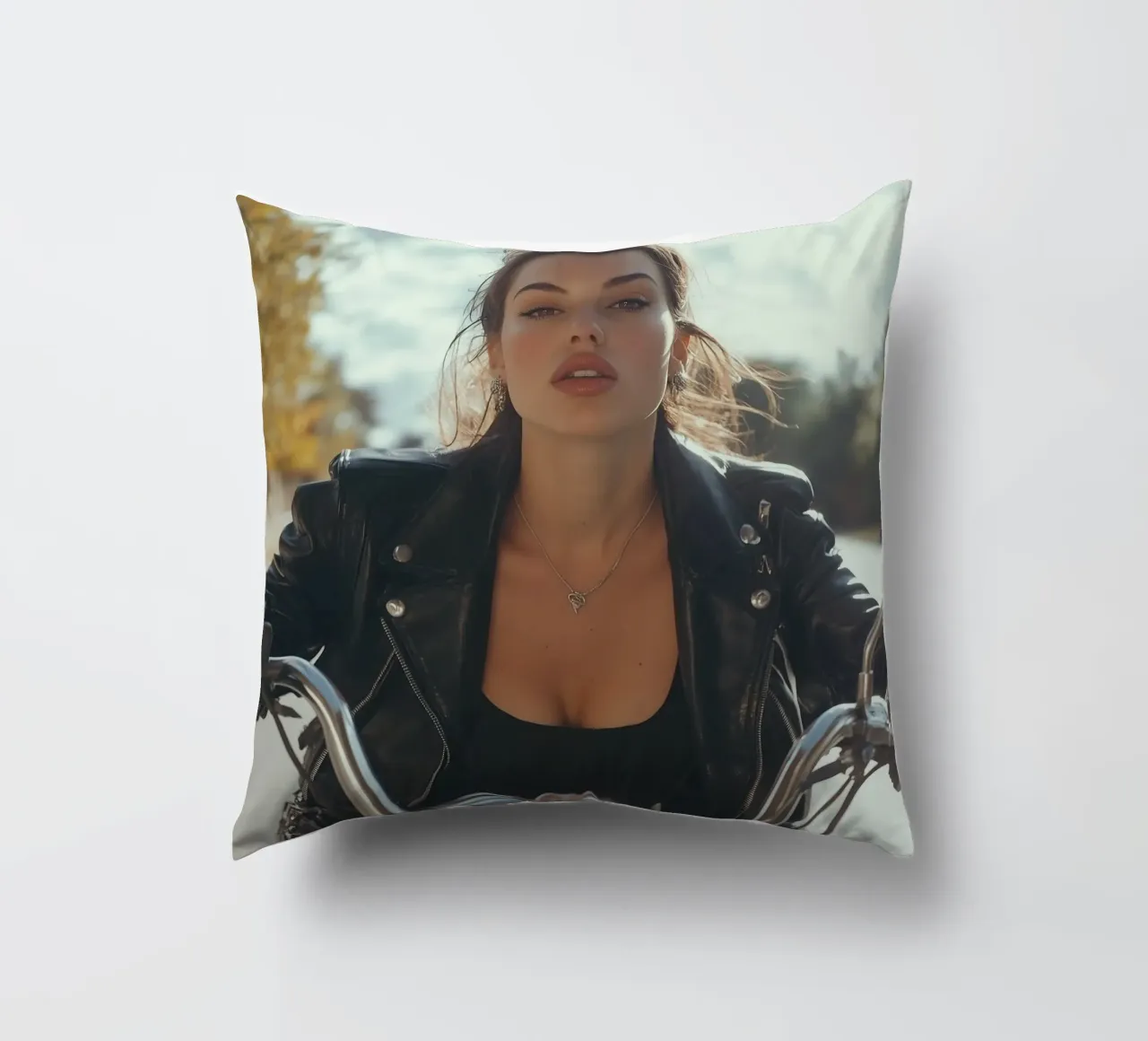 Ride Like Fire decorative cushion by Visiophia
