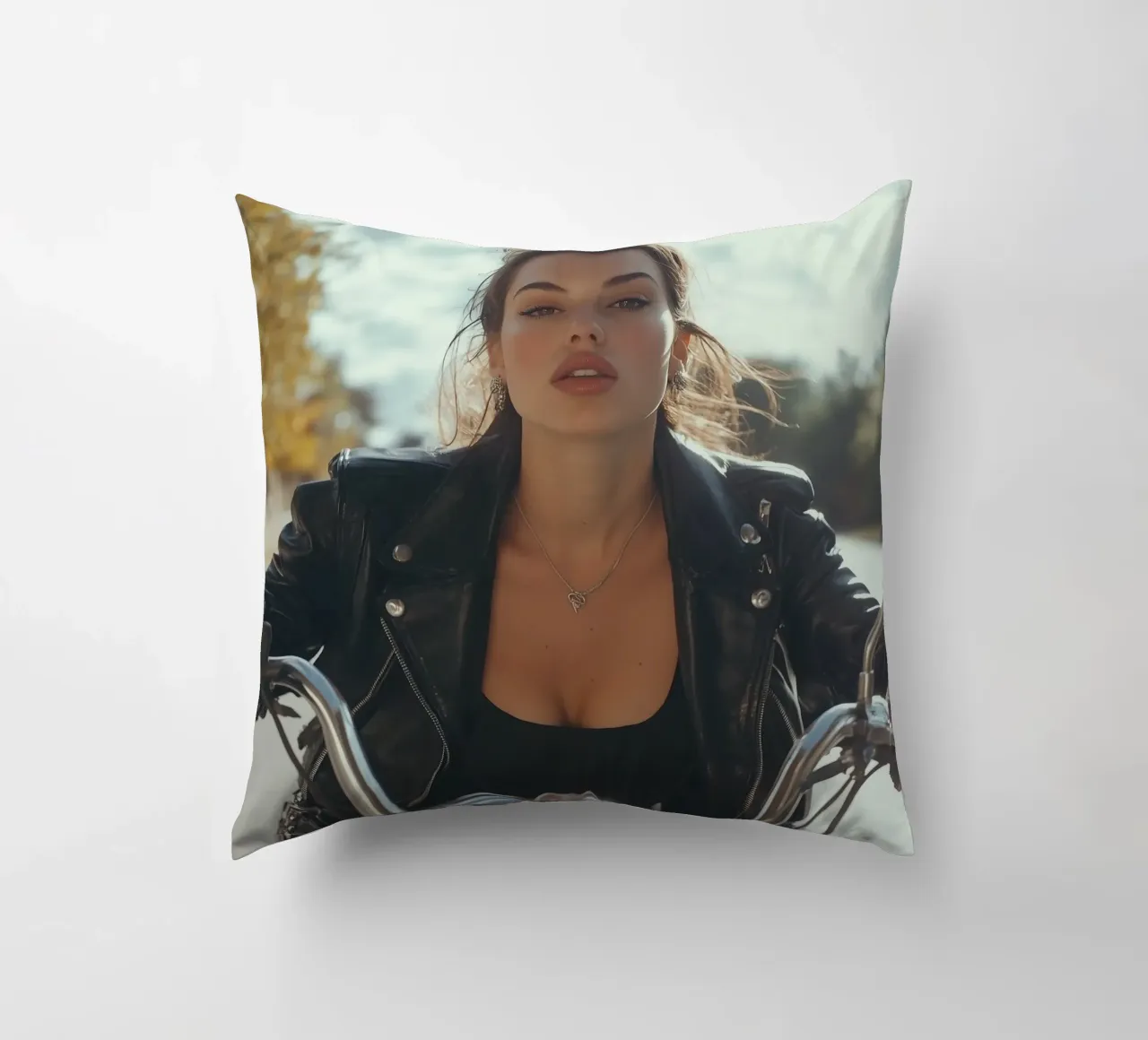 Ride Like Fire decorative cushion by Visiophia