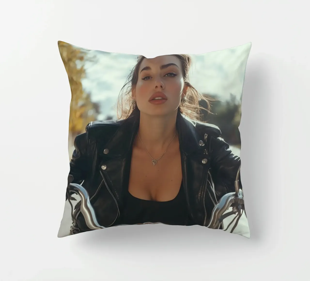 Ride Like Fire decorative cushion by Visiophia