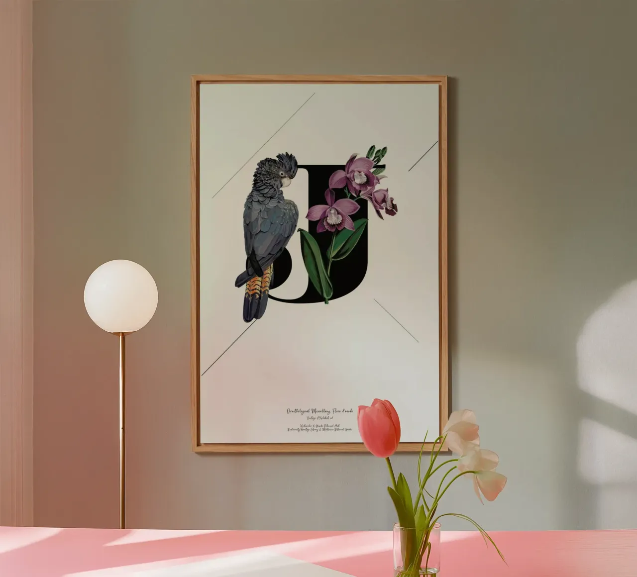 Botanical Alphabet - J alluminio dibond da Froilein Juno