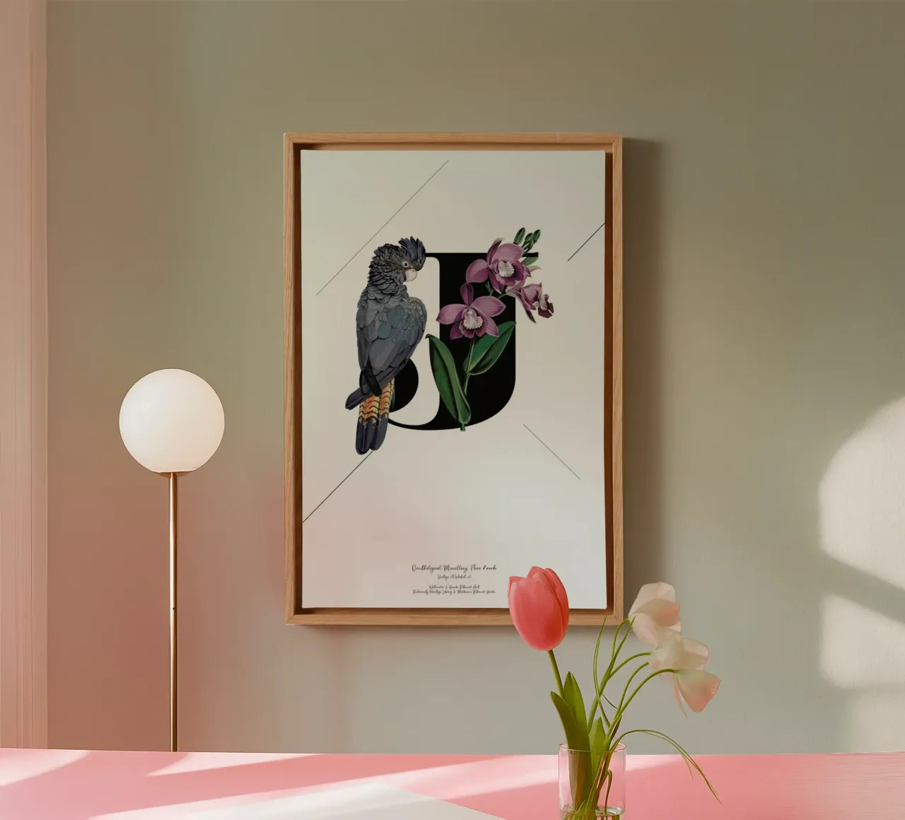 Botanical Alphabet - J tela con Cornice a cassetta da Froilein Juno
