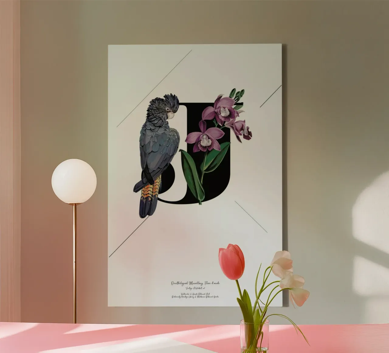 Botanical Alphabet - J tela con Cornice a cassetta da Froilein Juno