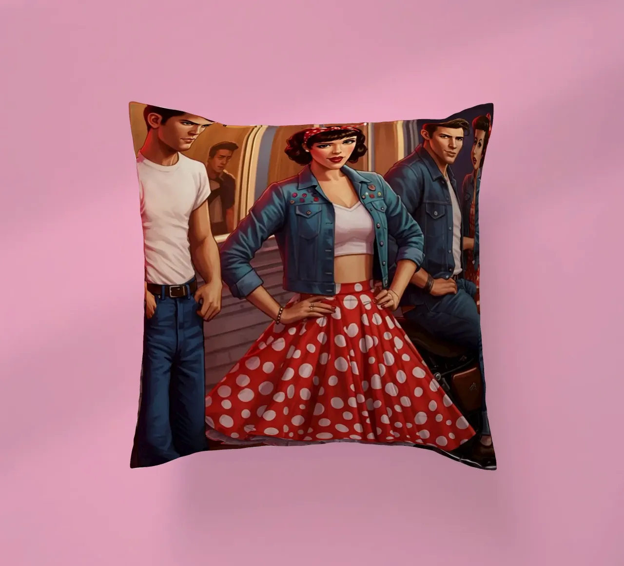 Diner Dreams decorative cushion by Visiophia