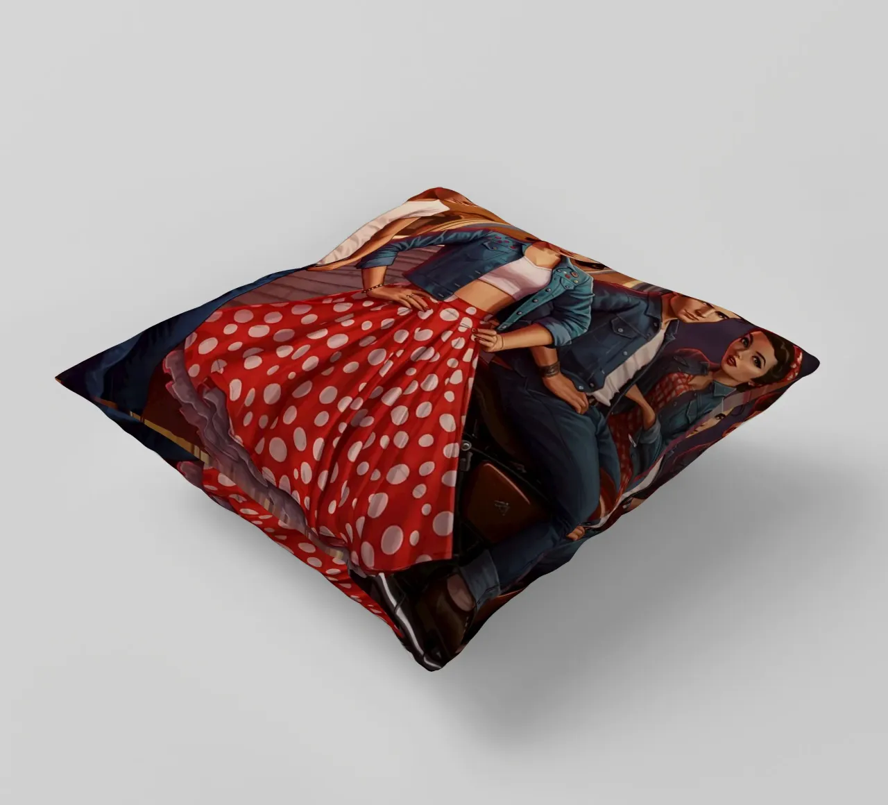 Diner Dreams decorative cushion by Visiophia