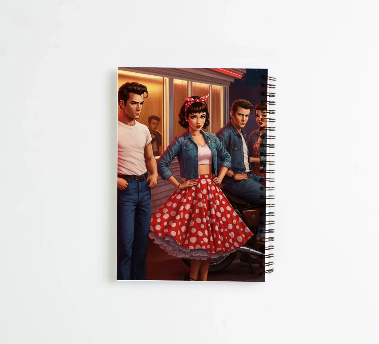 Diner Dreams spiral notebook by Visiophia