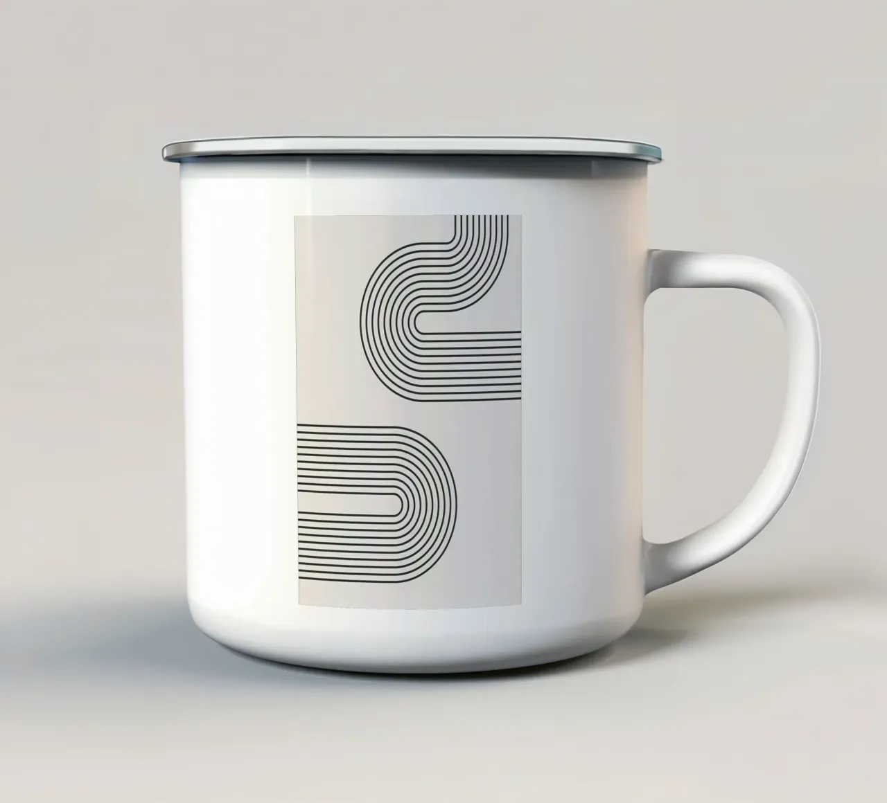 Arte decorativa minimalista tazza in smalto da Iracheta
