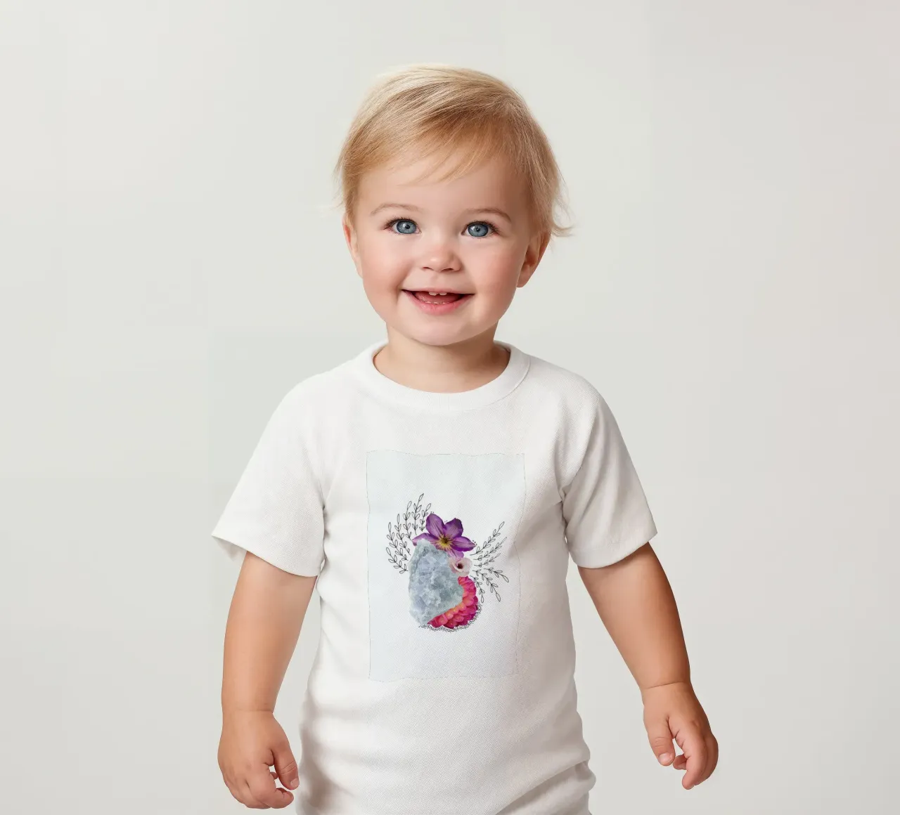 Quartz Collage baby t-shirt by Miles of Light