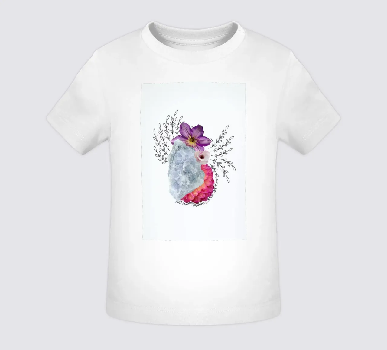 Quartz Collage baby t-shirt by Miles of Light