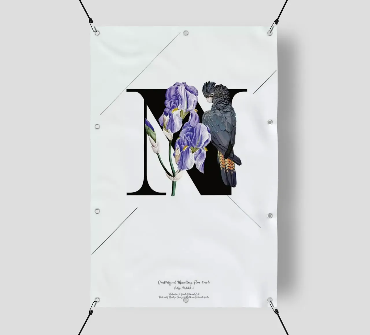 Botanical Alphabet - N telo in pvc da Froilein Juno