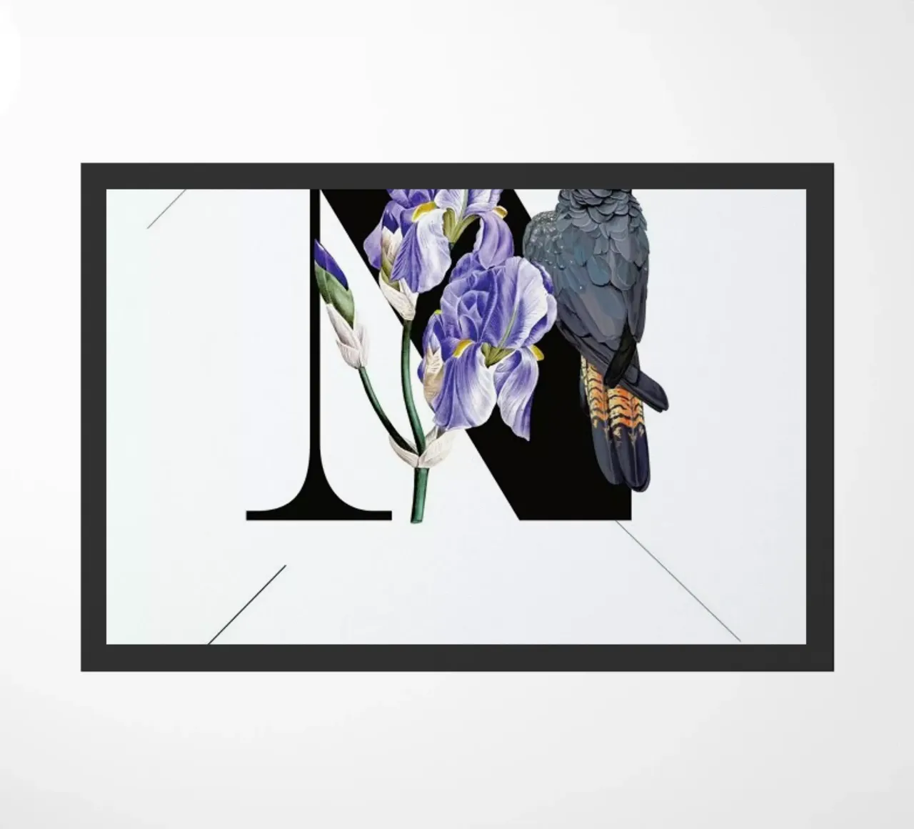 Botanical Alphabet - N doormat by Froilein Juno