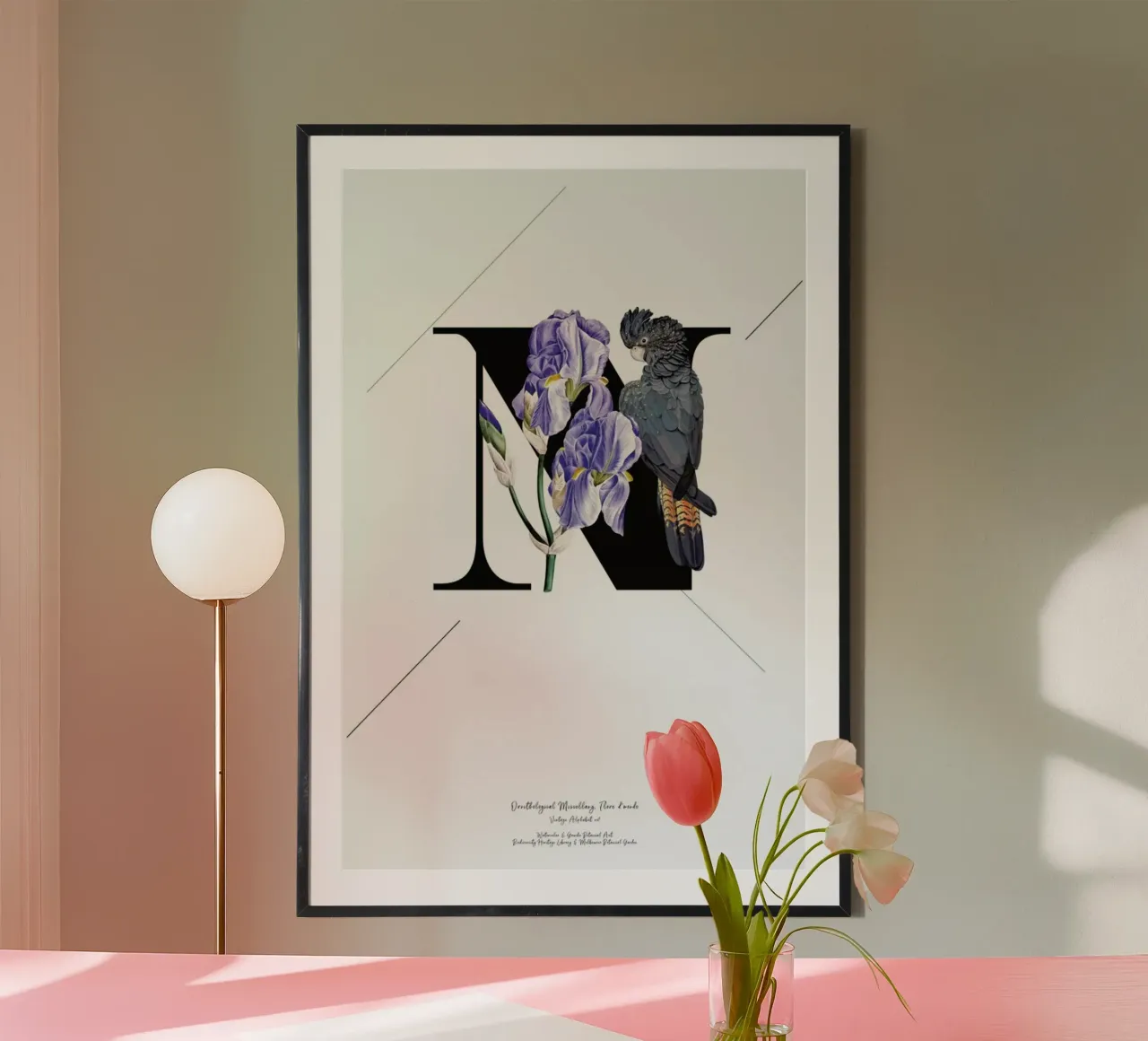 Botanical Alphabet - N carta hahnemühle da Froilein Juno