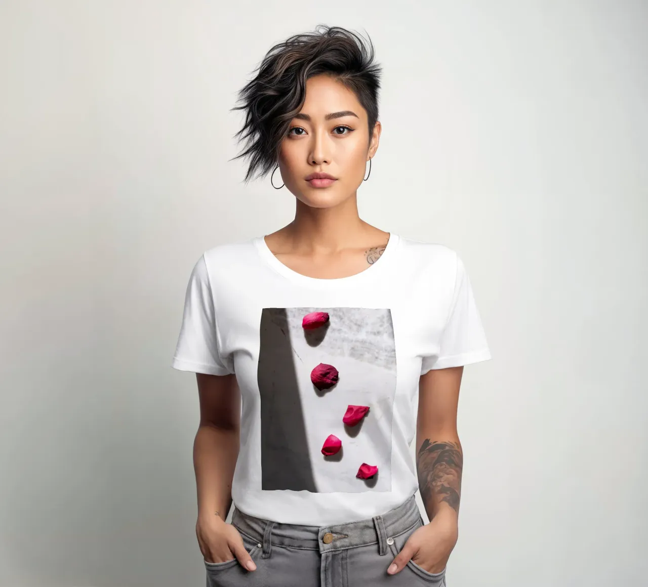 Petals #1 women's fitted t-shirt by rafael campezato