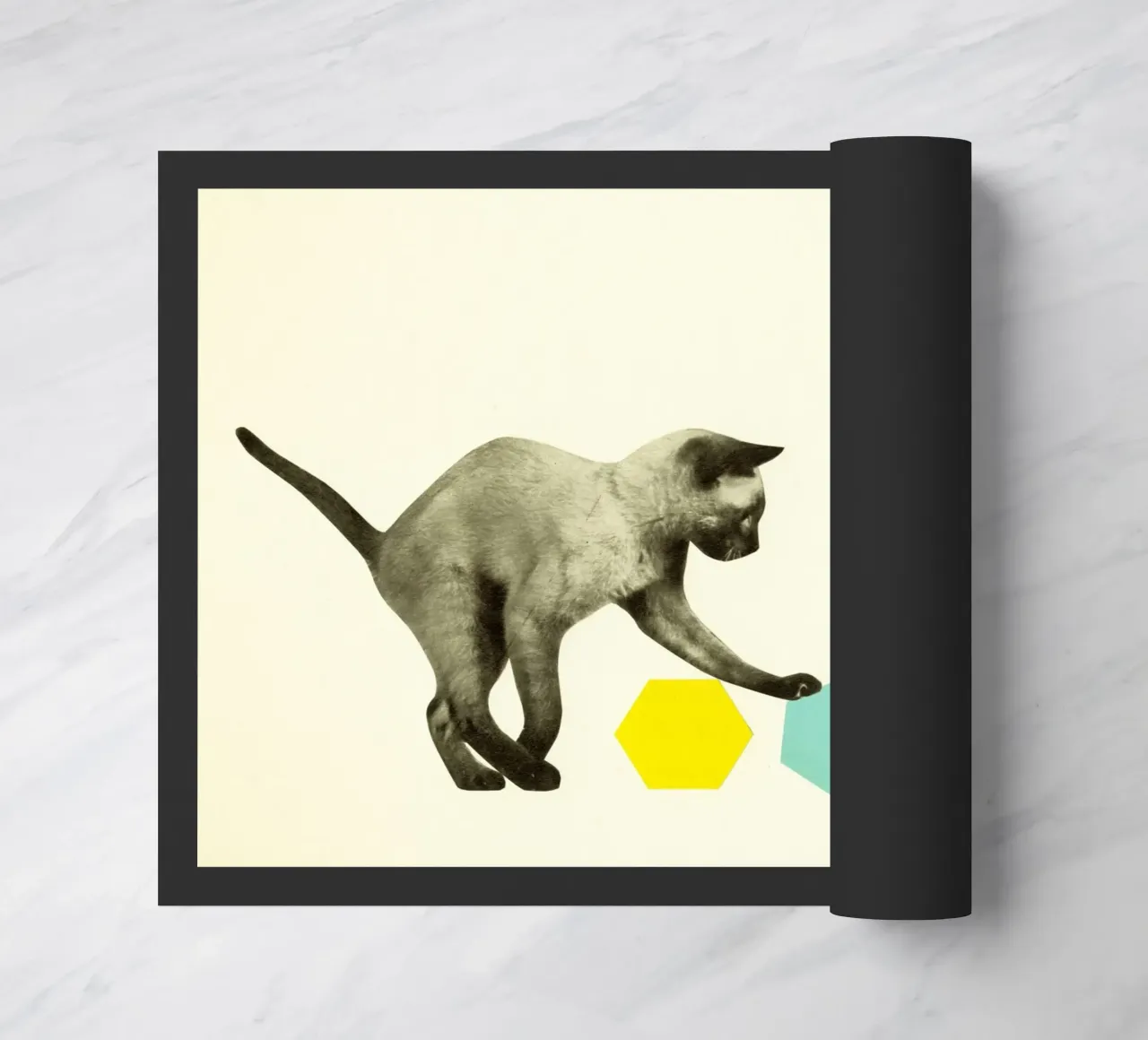 Kitty Cat doormat by Cassia Beck Collage