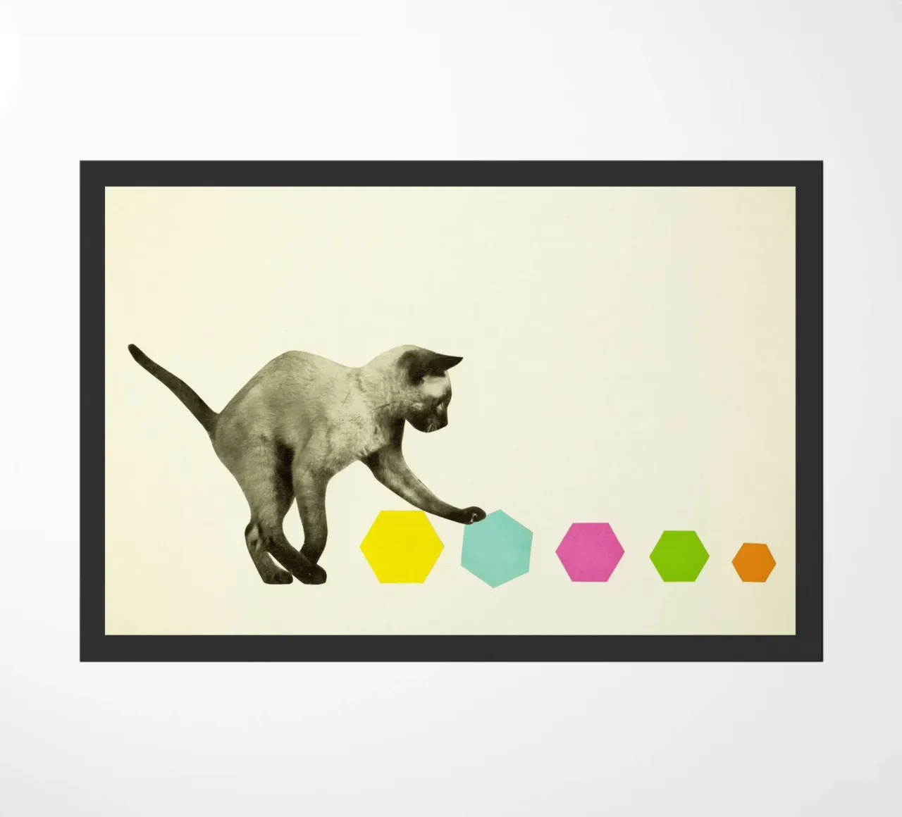 Kitty Cat doormat by Cassia Beck Collage