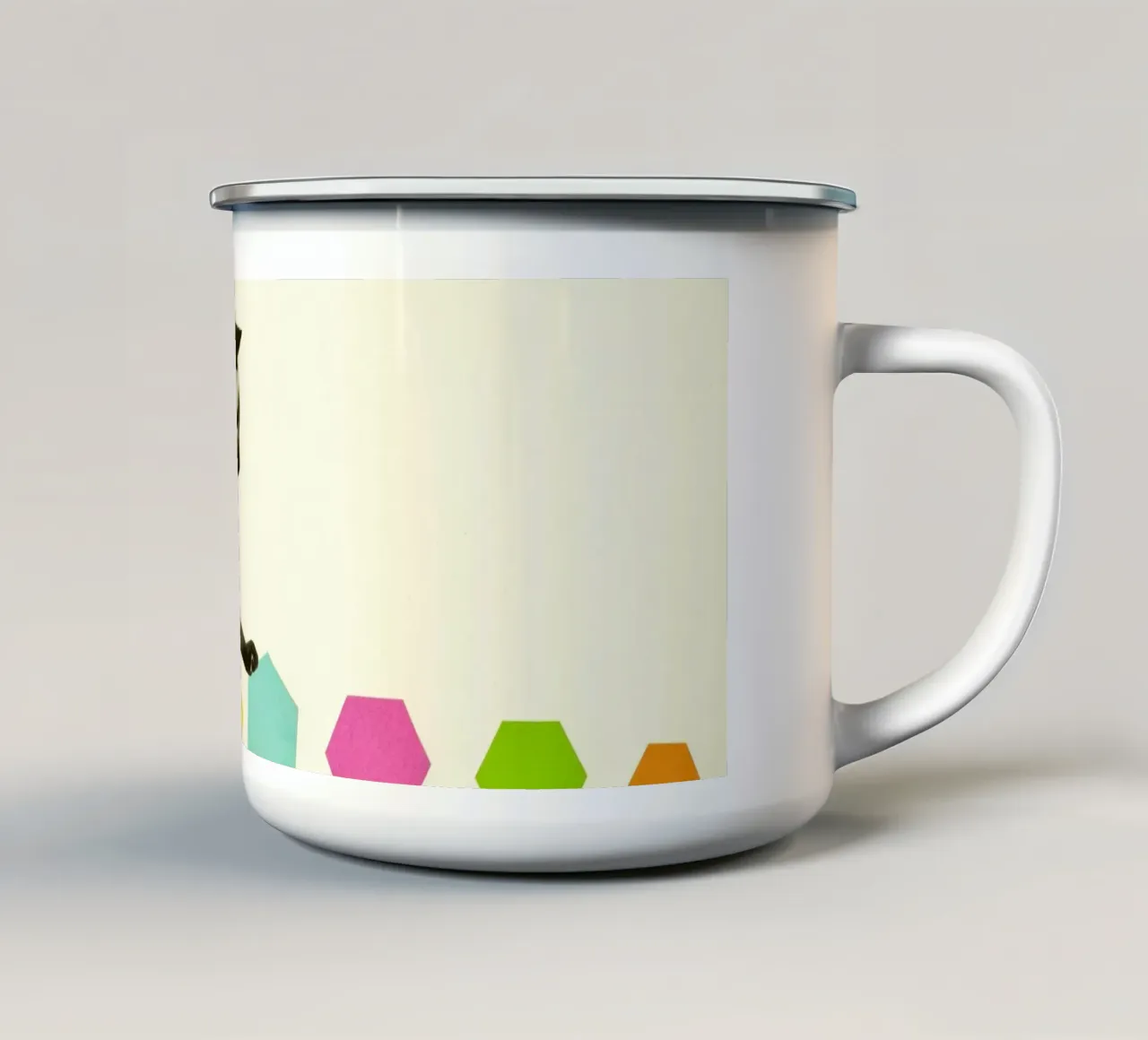 Gatto tazza in smalto da Cassia Beck Collage