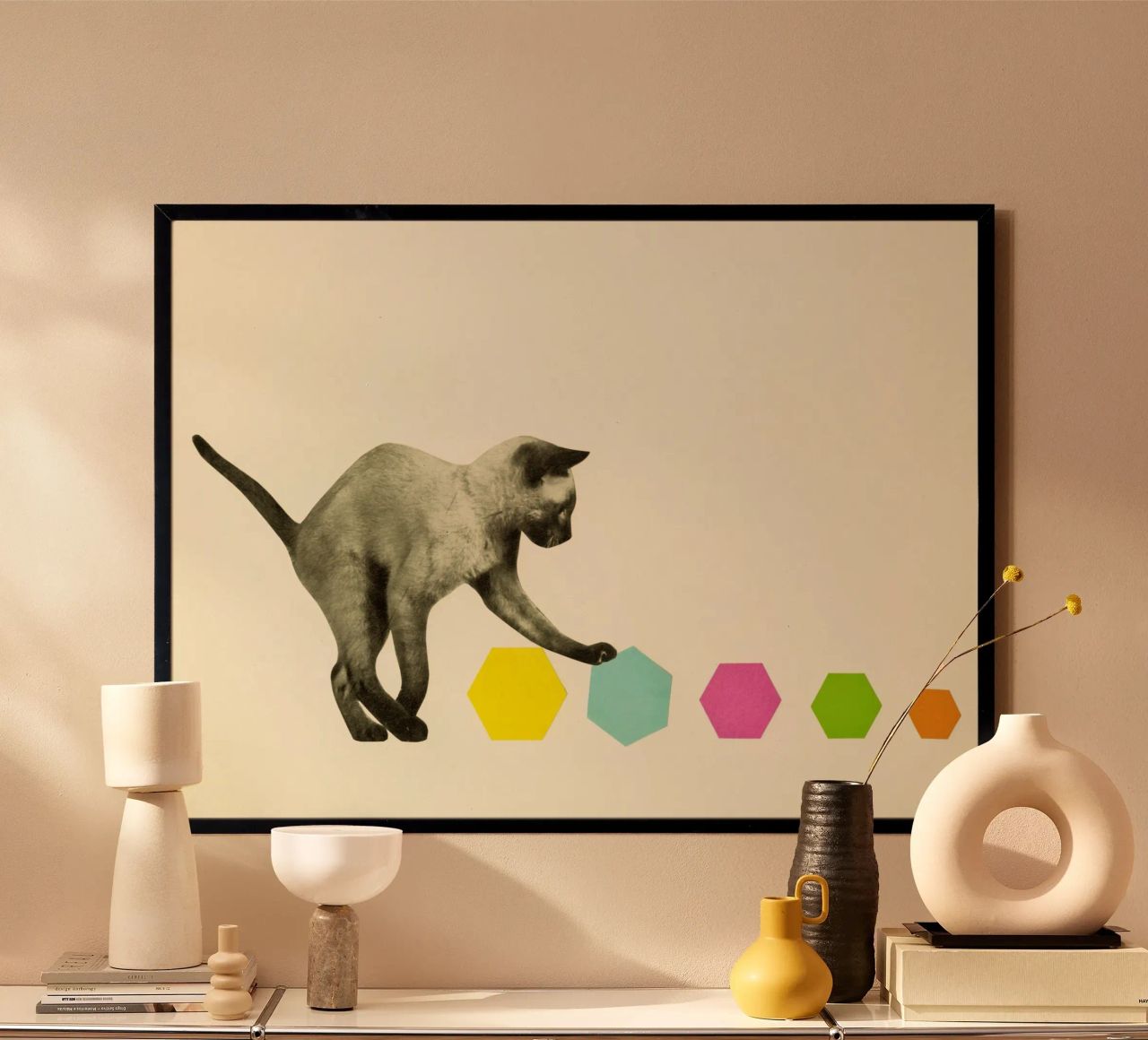 Kitty Cat poster by Cassia Beck Collage