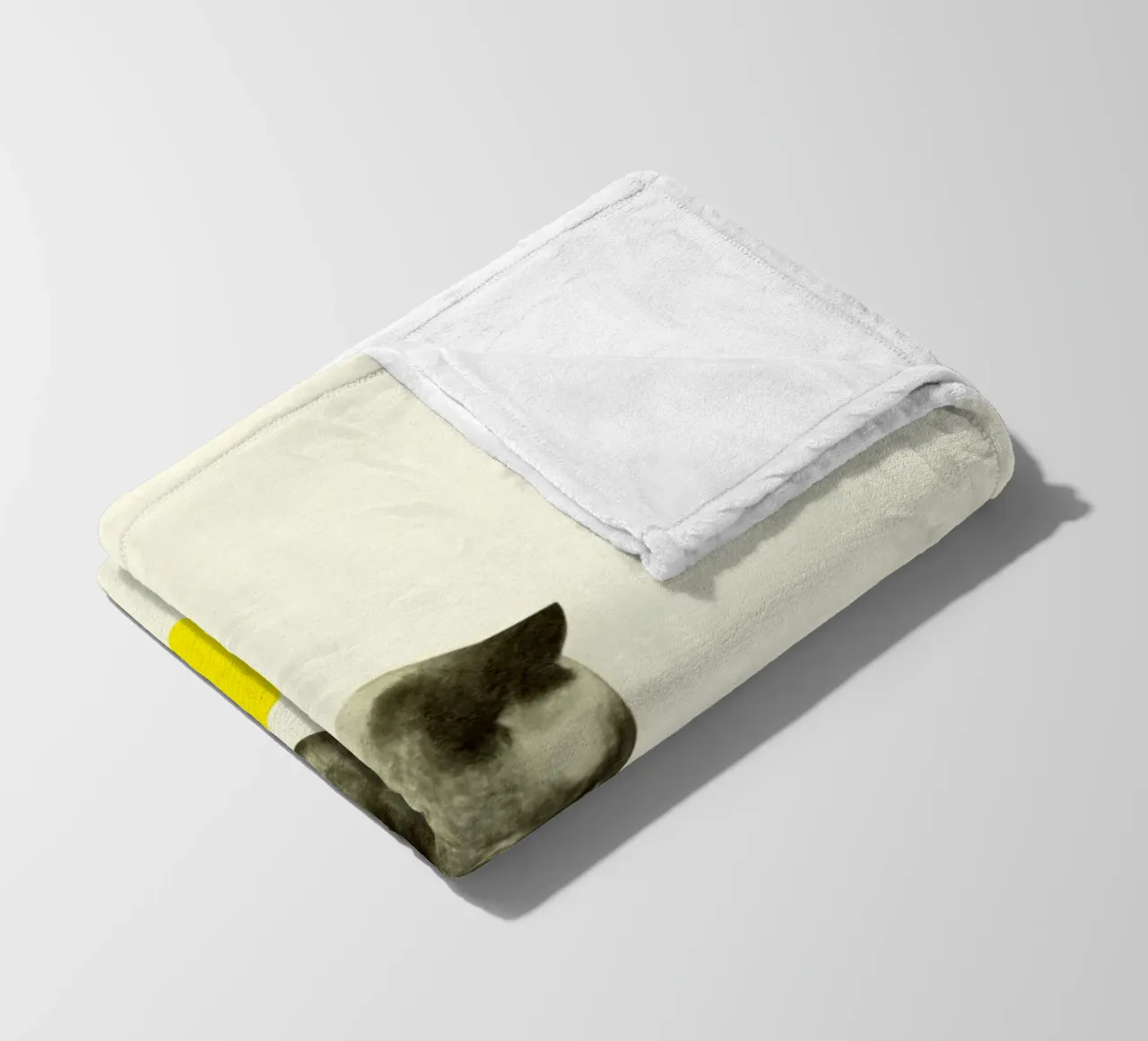 Miezekatze Fleecedecke von Cassia Beck Collage