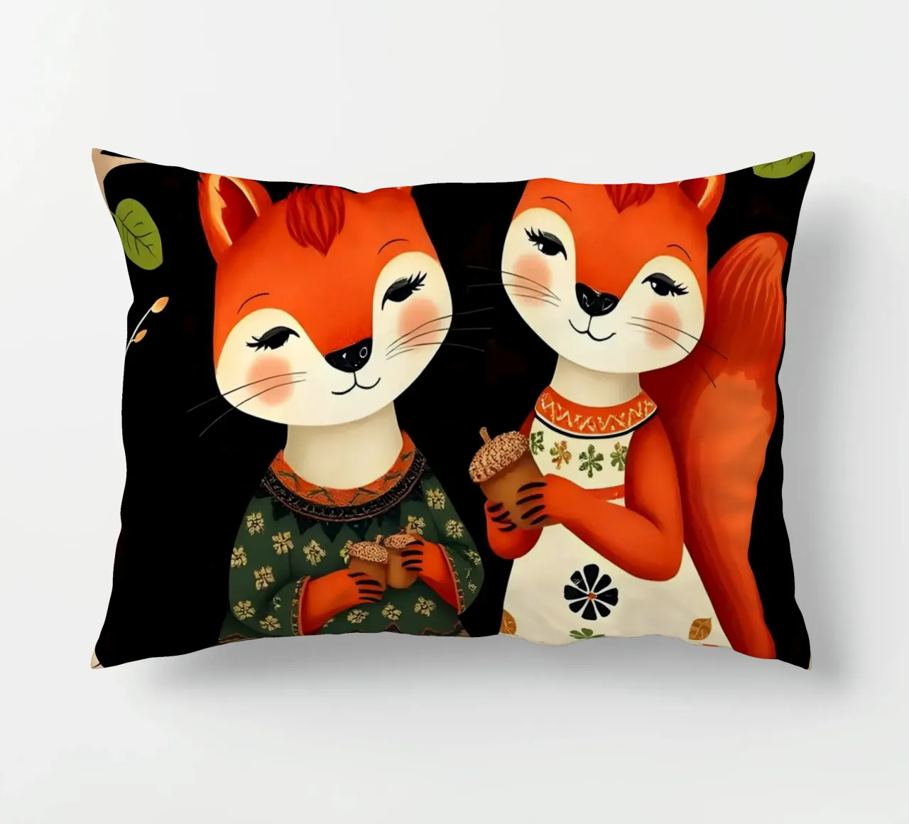 SQUIRREL FAMILY decorative cushion by COLLEEN CRAFTS
