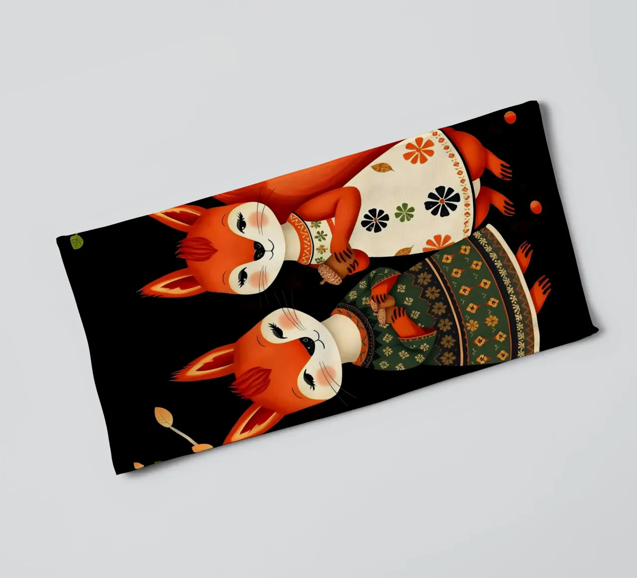 SQUIRREL FAMILY towel by COLLEEN CRAFTS