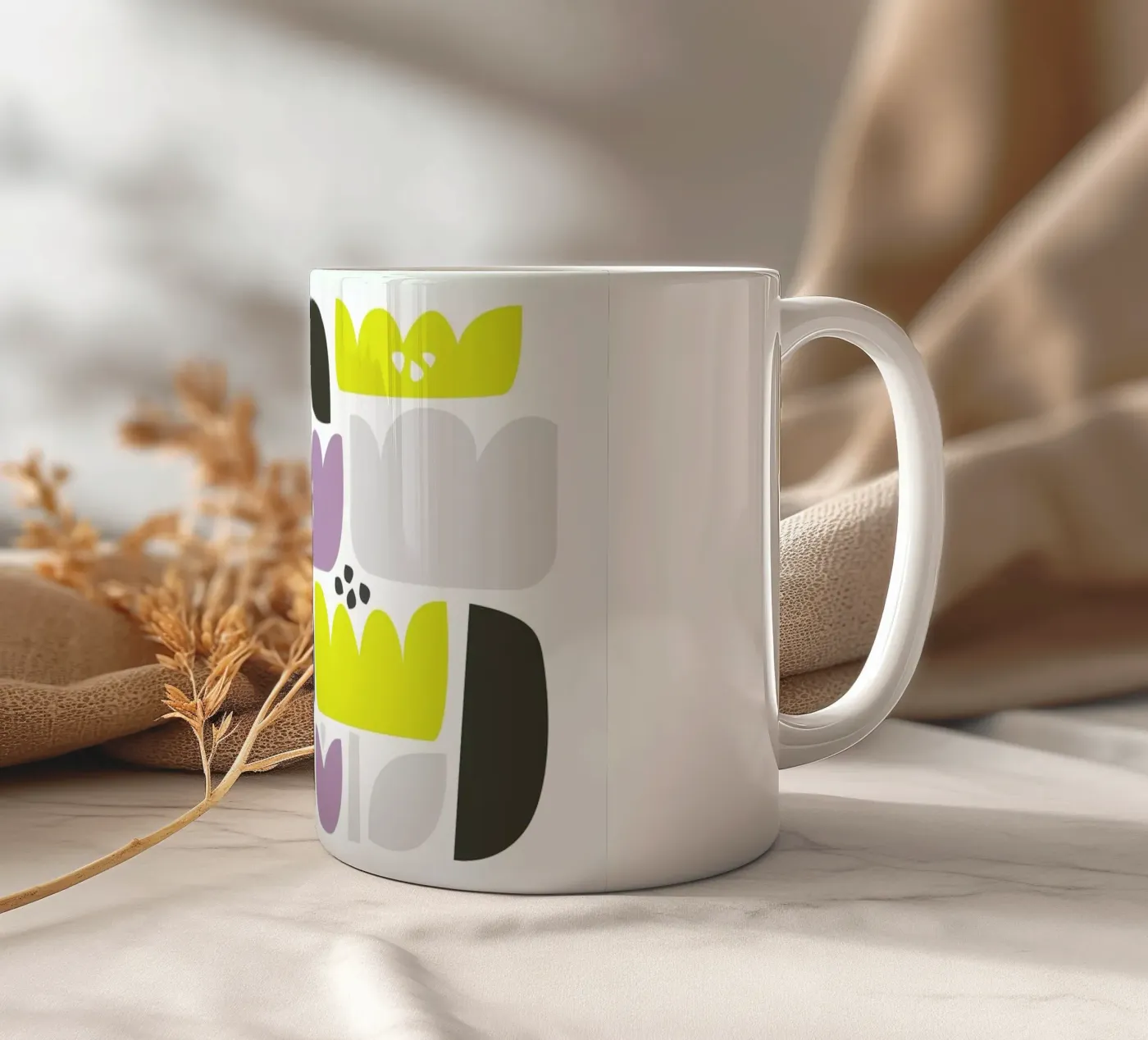 Flower Fields ceramic mug by A Nordic Girl