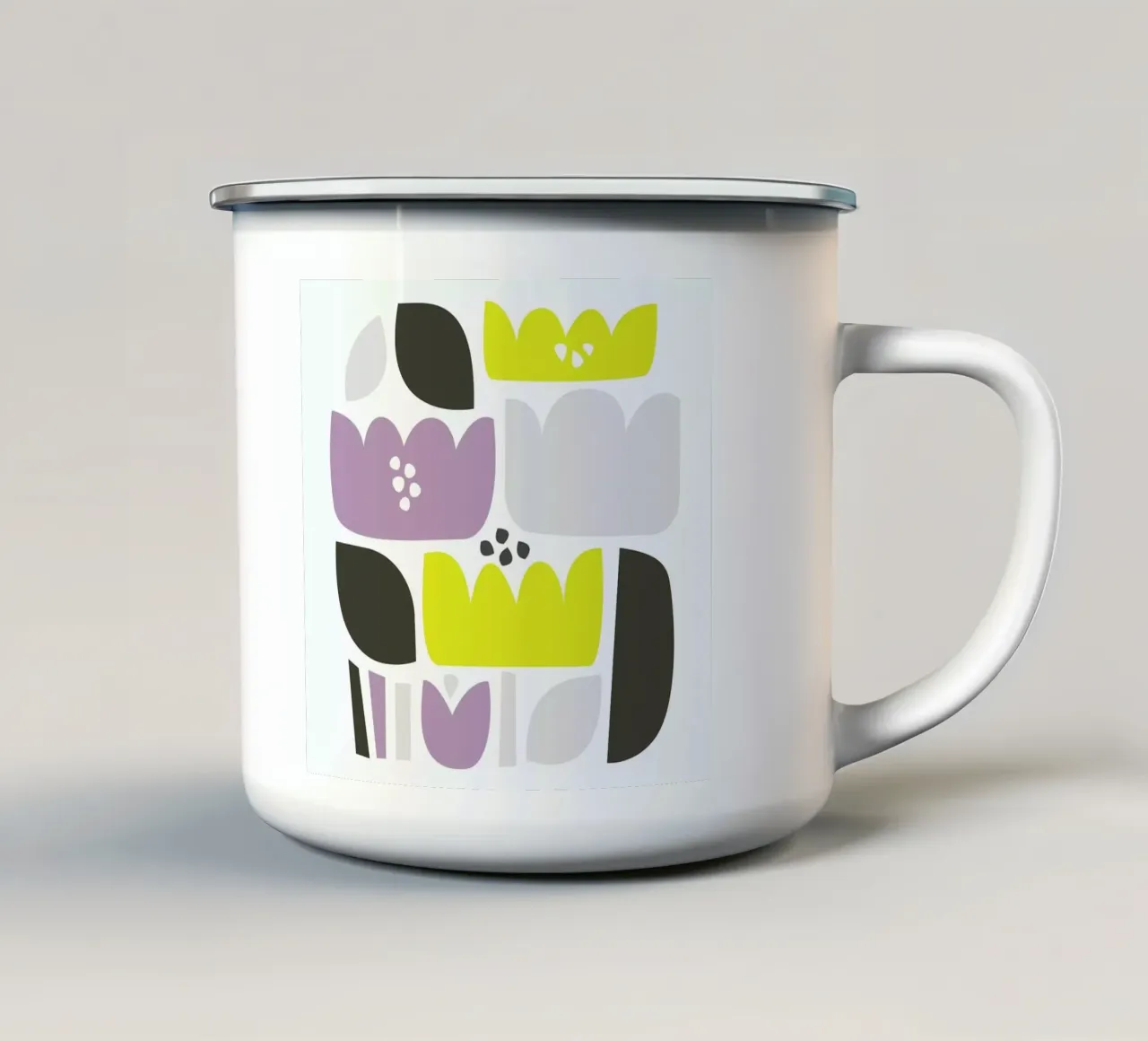 Flower Fields tazza in smalto da A Nordic Girl