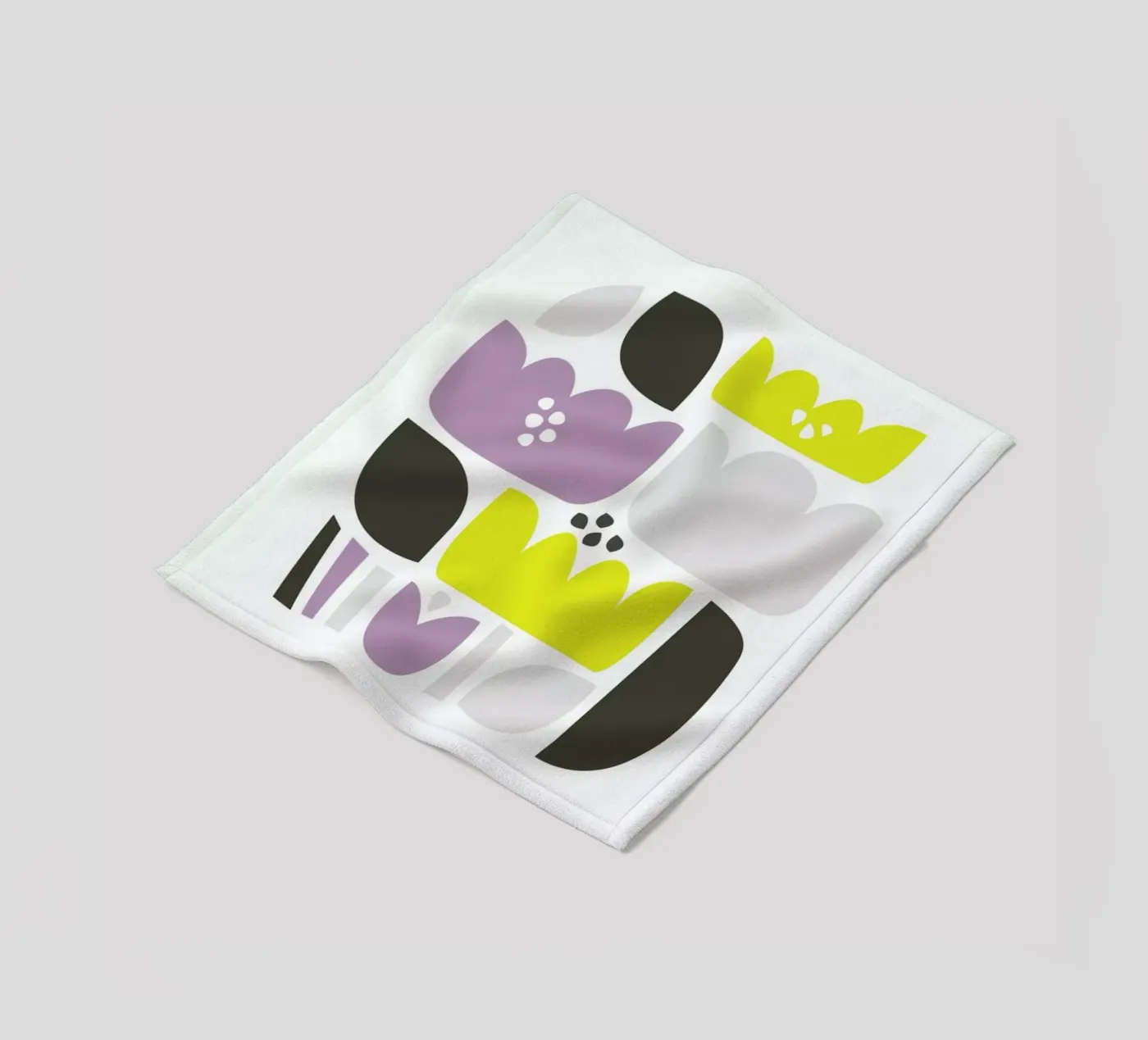 Flower Fields fleece blanket by A Nordic Girl