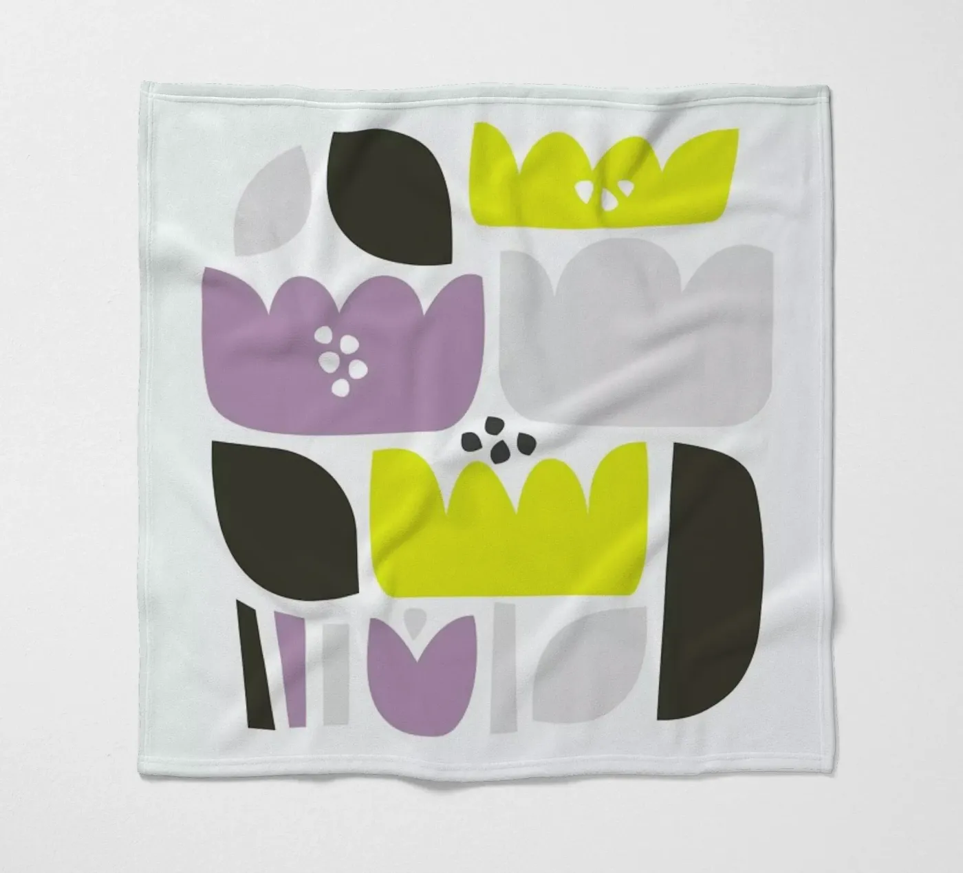 Flower Fields fleece blanket by A Nordic Girl