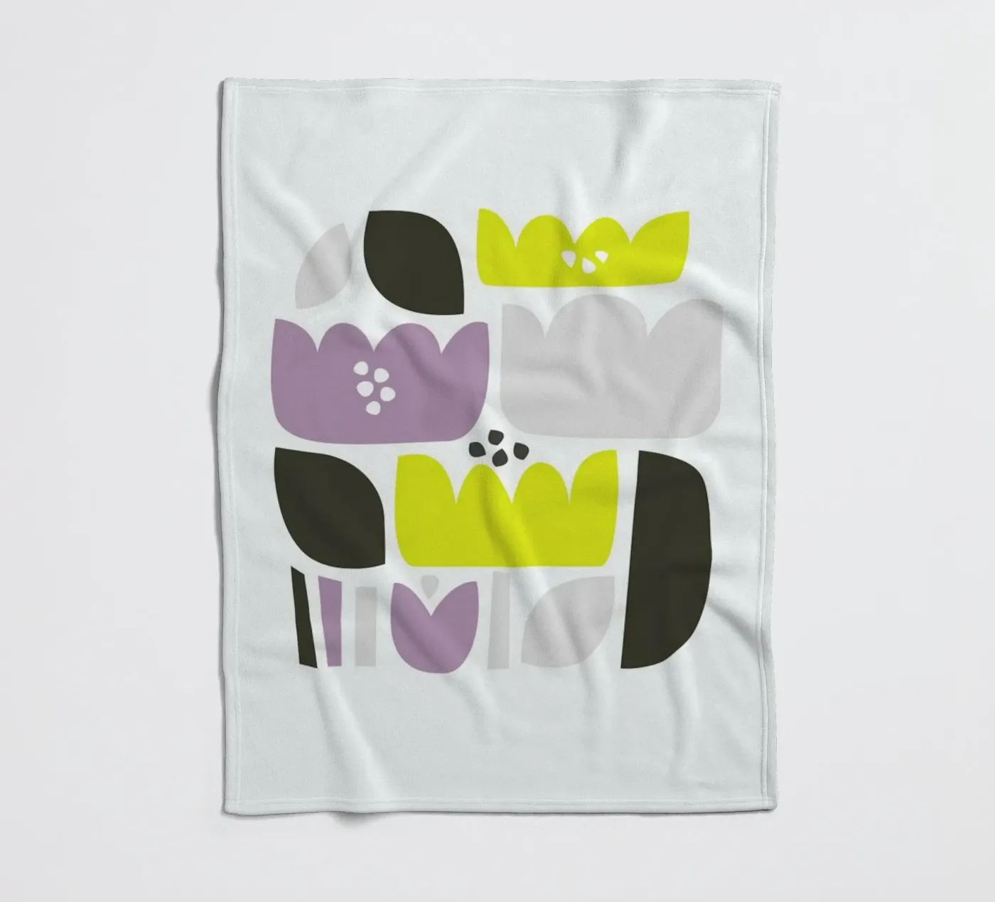 Flower Fields fleece blanket by A Nordic Girl